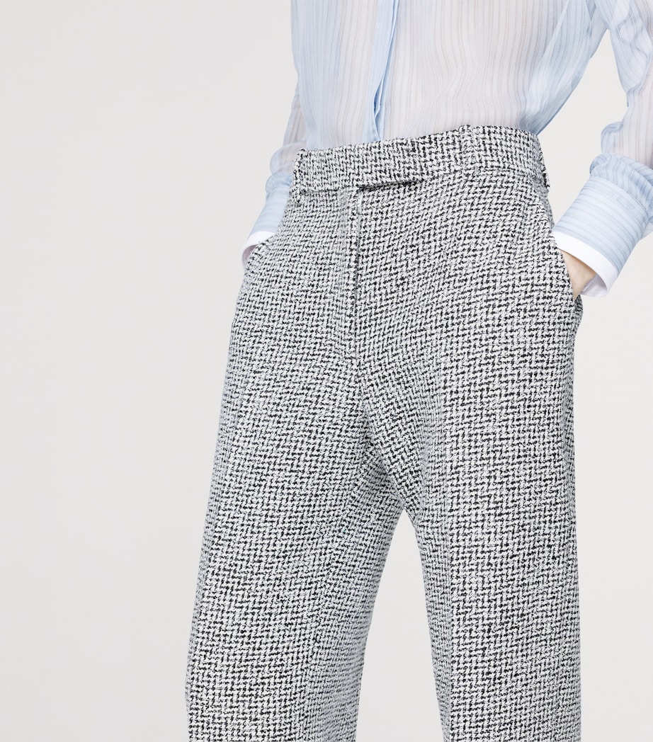 TOM FORD Womens Tweed Sequinned Chevron Trousers Yne Image 5