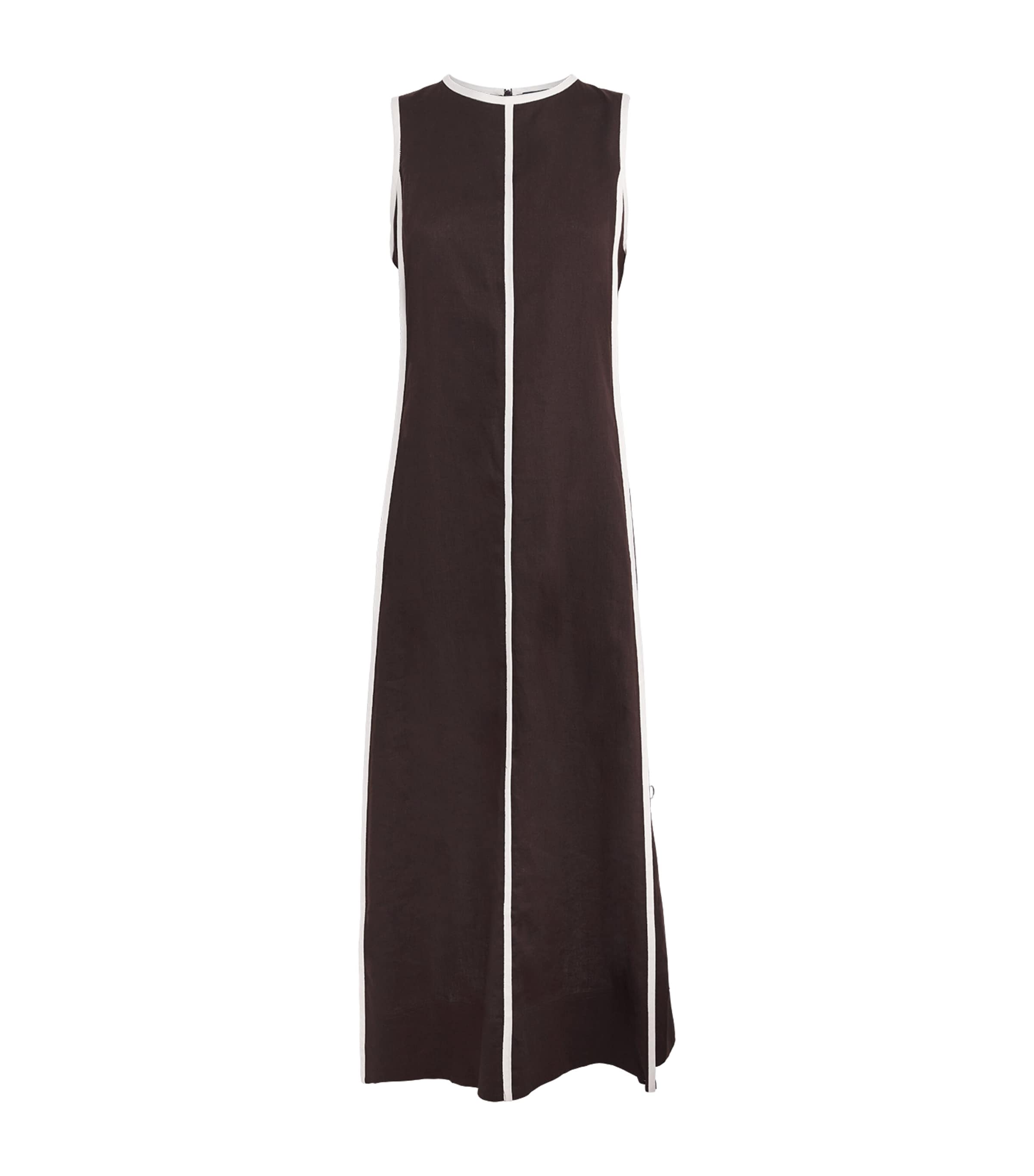 ME+EM Womens Effortless Maxi Dress Brown/light Cream Image 1