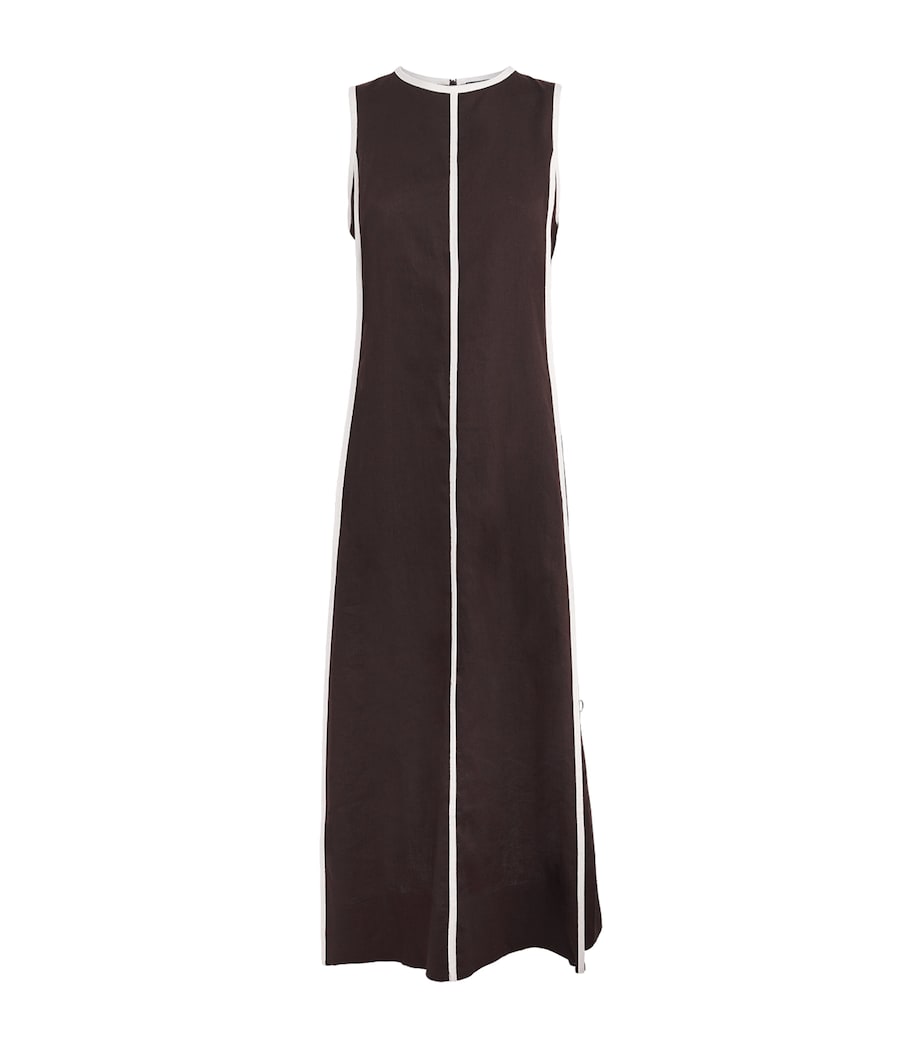 ME+EM Womens Effortless Maxi Dress Brown/light Cream Image 1