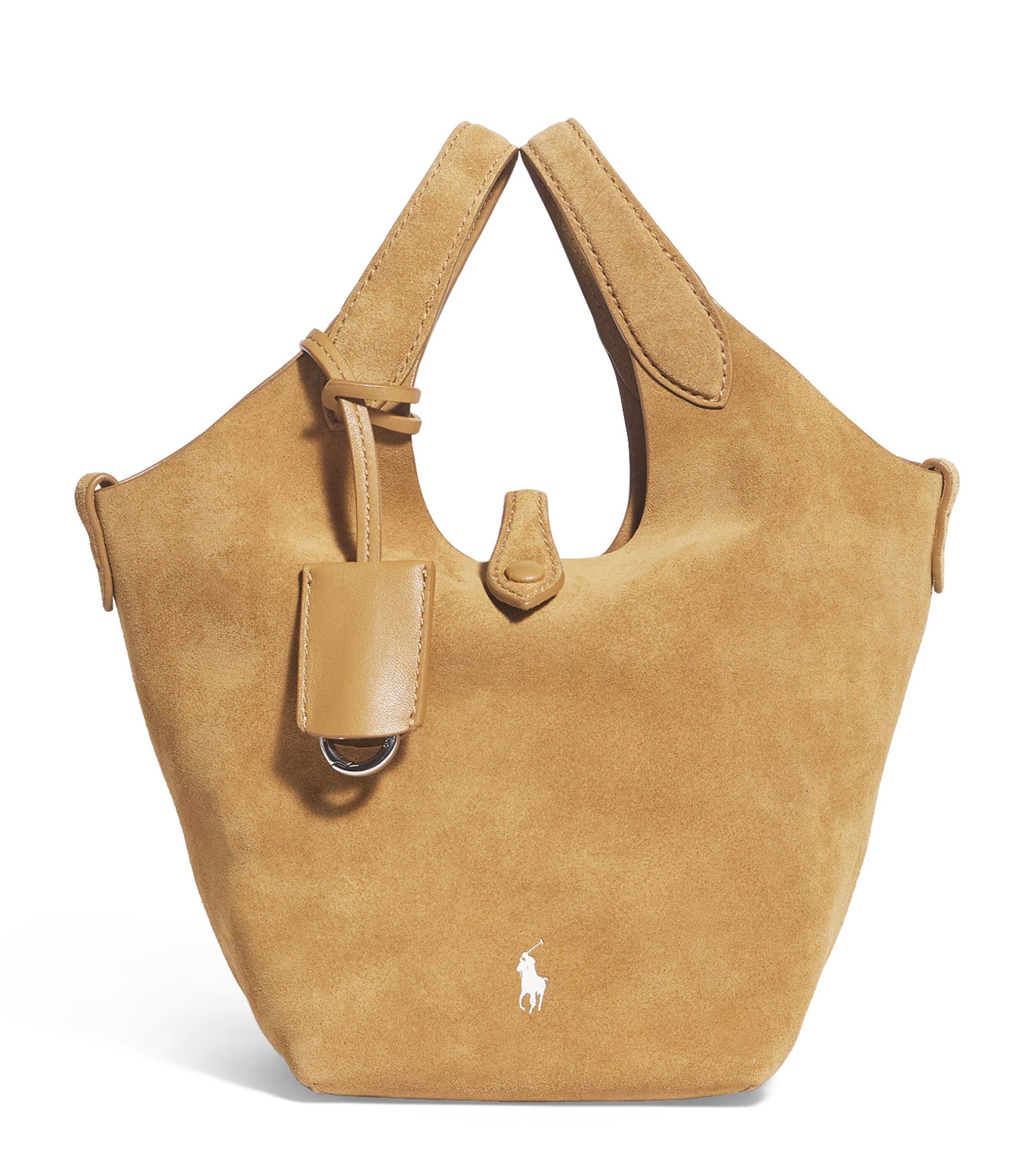 Polo Ralph Lauren Small Suede Polo Play Cross-body Bag In Brown