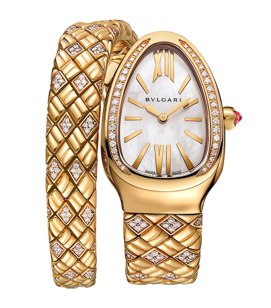 Yellow Gold and Diamond Serpenti Spiga Watch 35mm MOTHER OF PEARL Image 1