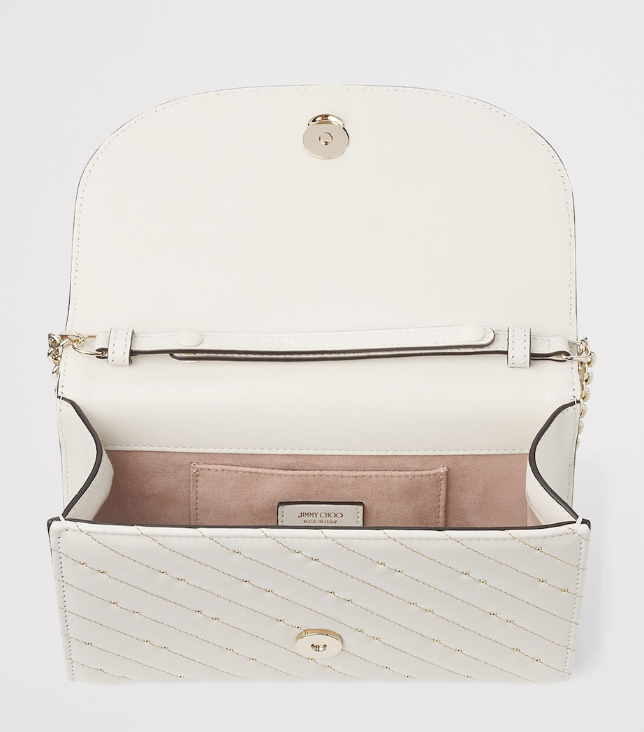 Jimmy Choo Leather Curve Clutch Bag Latte/shiny Gold Image 4