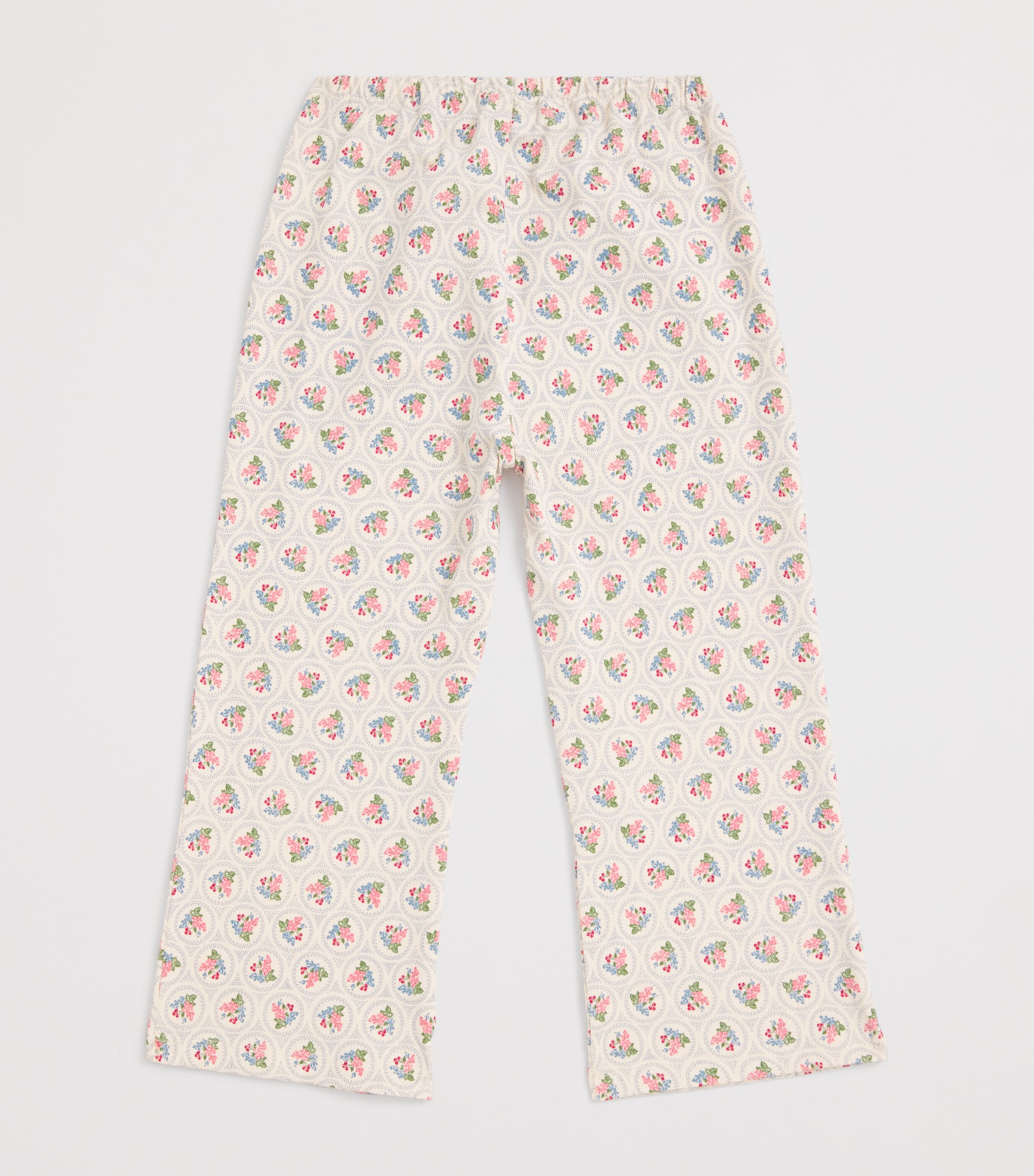 Cotton Floral Trousers (12 Months-4 Years) P00105 VERONA BLUES Image 2