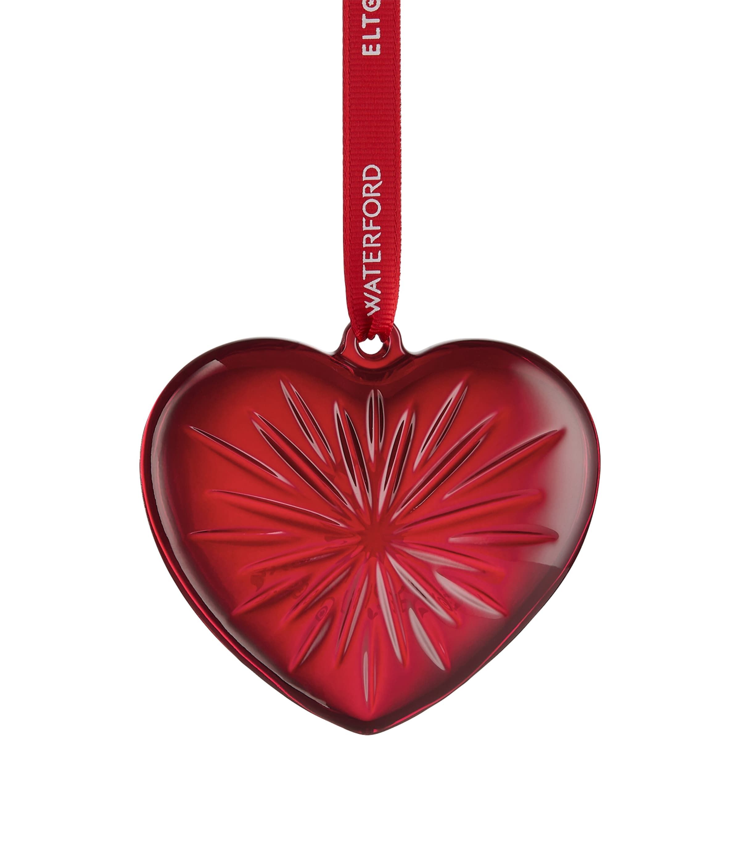 Waterford Elton John Aids Foundation Heart Ornament In Red