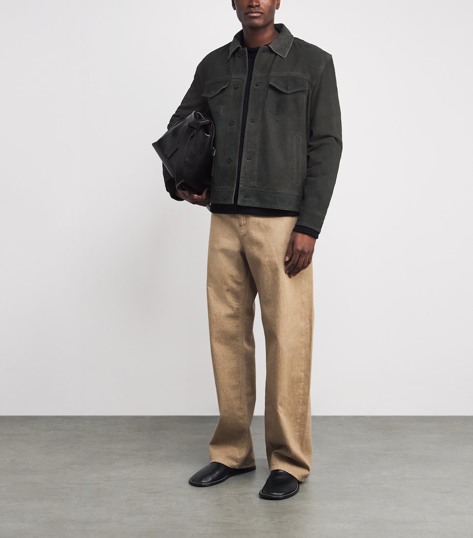 Goat Suede Jacket BLACK Image 2