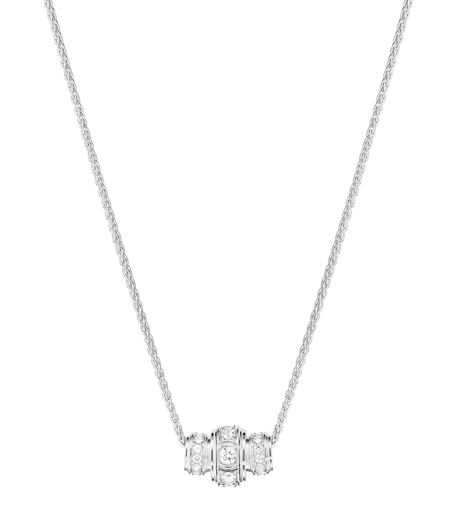 White Gold and Diamond Possession Pendant Necklace WHITE GOLD Image 1