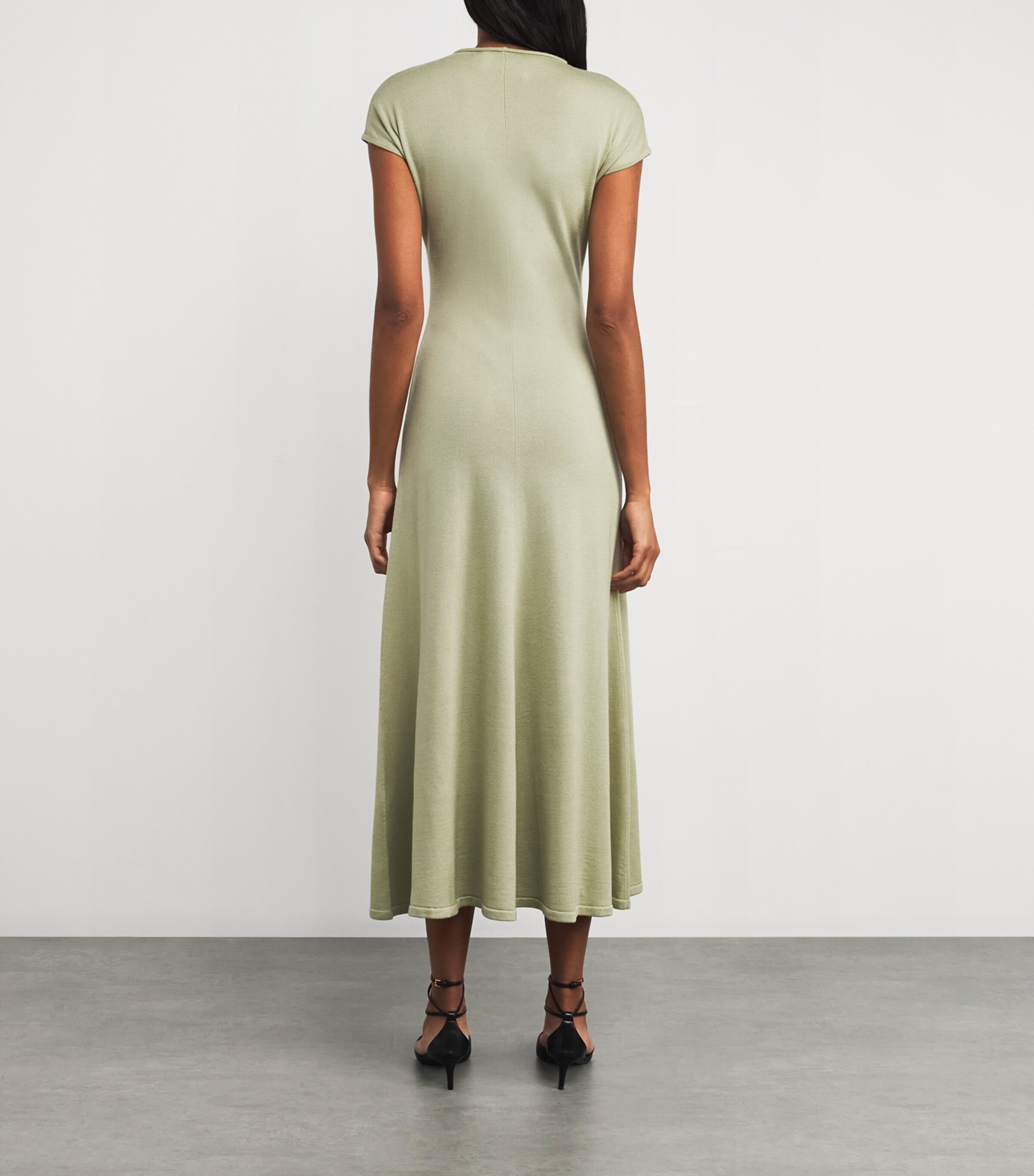 TOVE Green Wool-Silk Lenore Maxi Dress | Harrods US