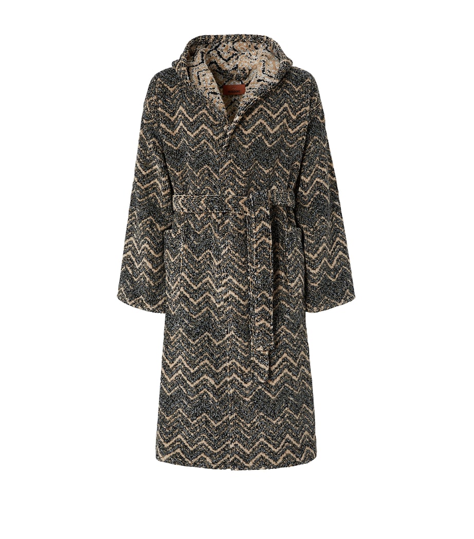 Towelling Zigzag Azul Robe (Large) 138 - BRN MULTI Image 1