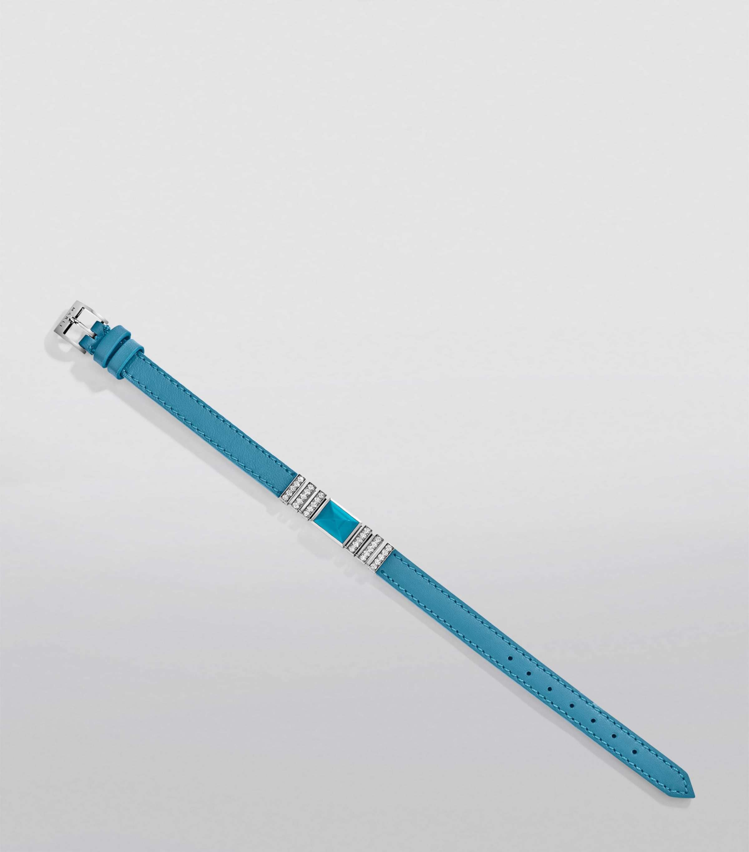 White Gold, Diamond and Nappa Leather UNII Bracelet WHITE GOLD Image 3