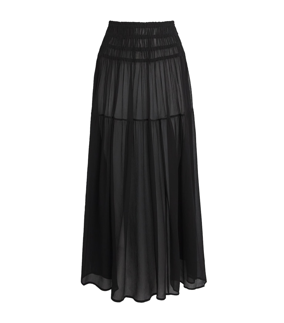 Eres Womens Silk Muslin Irresistible Maxi Skirt Noir Image 1