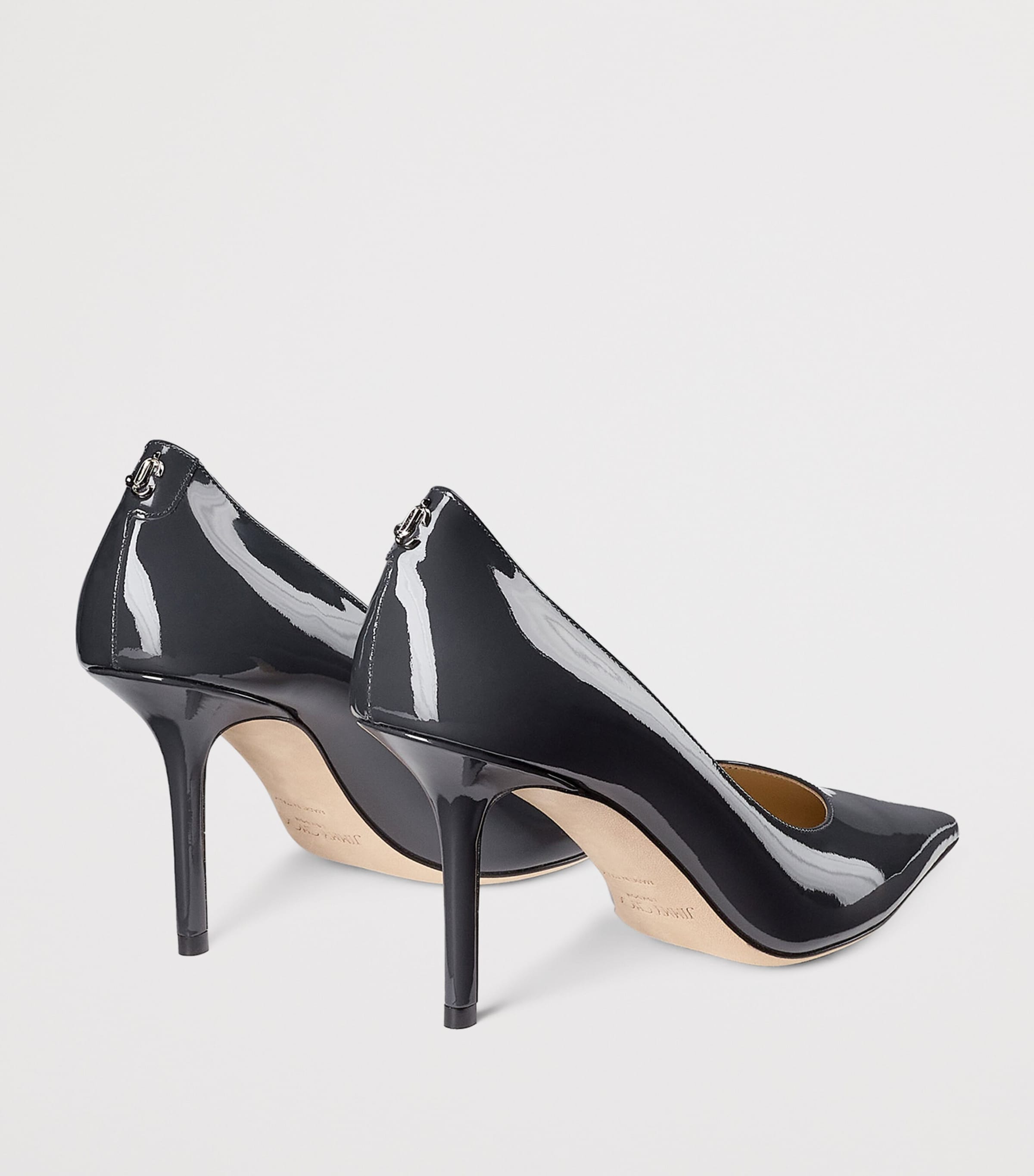 Jimmy Choo Womens Love 85 Patent Leather Pumps Graphite Image 5