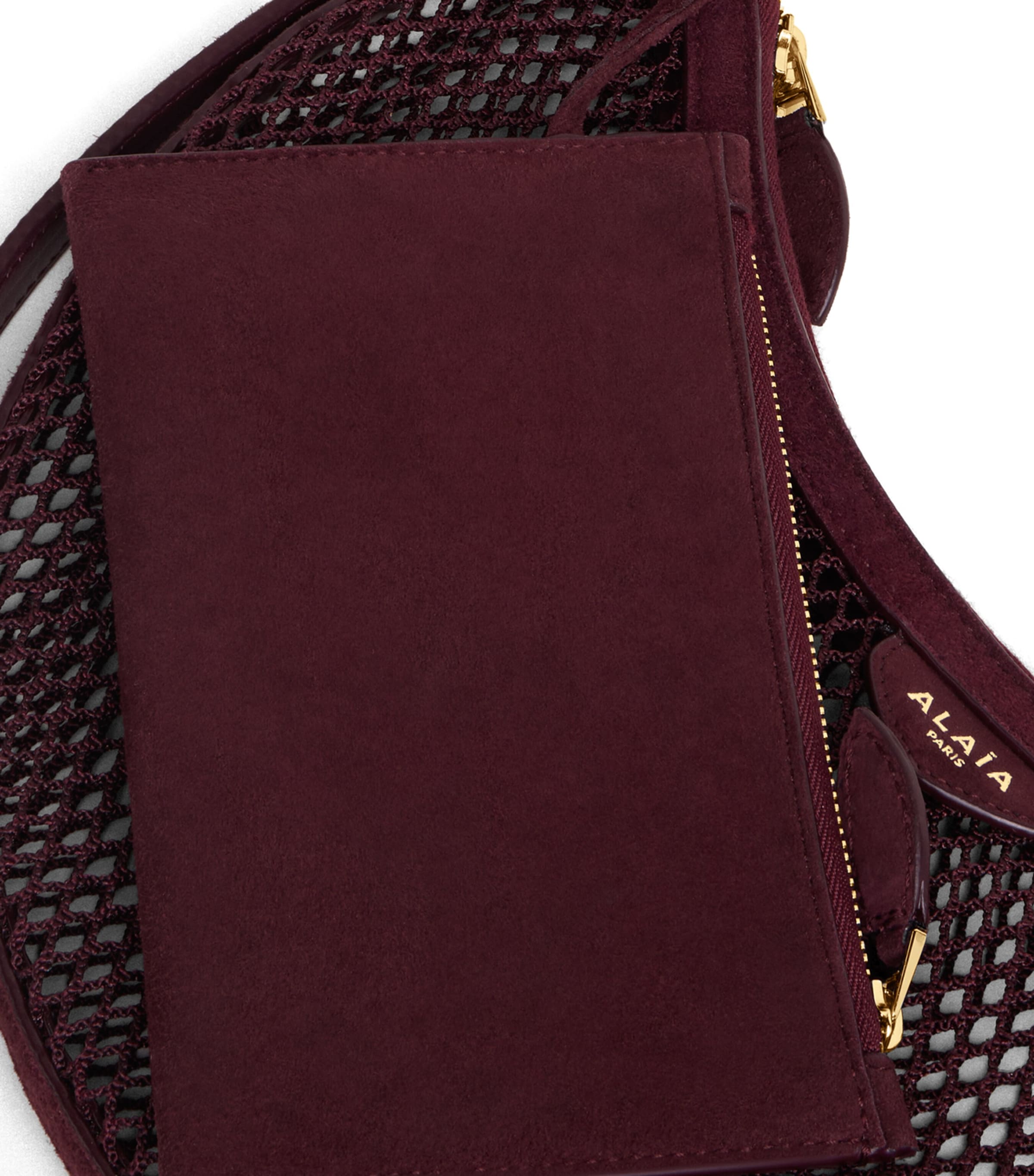 Alaïa Small One Piece Demi Lune Shoulder Bag Garnet Red Image 2