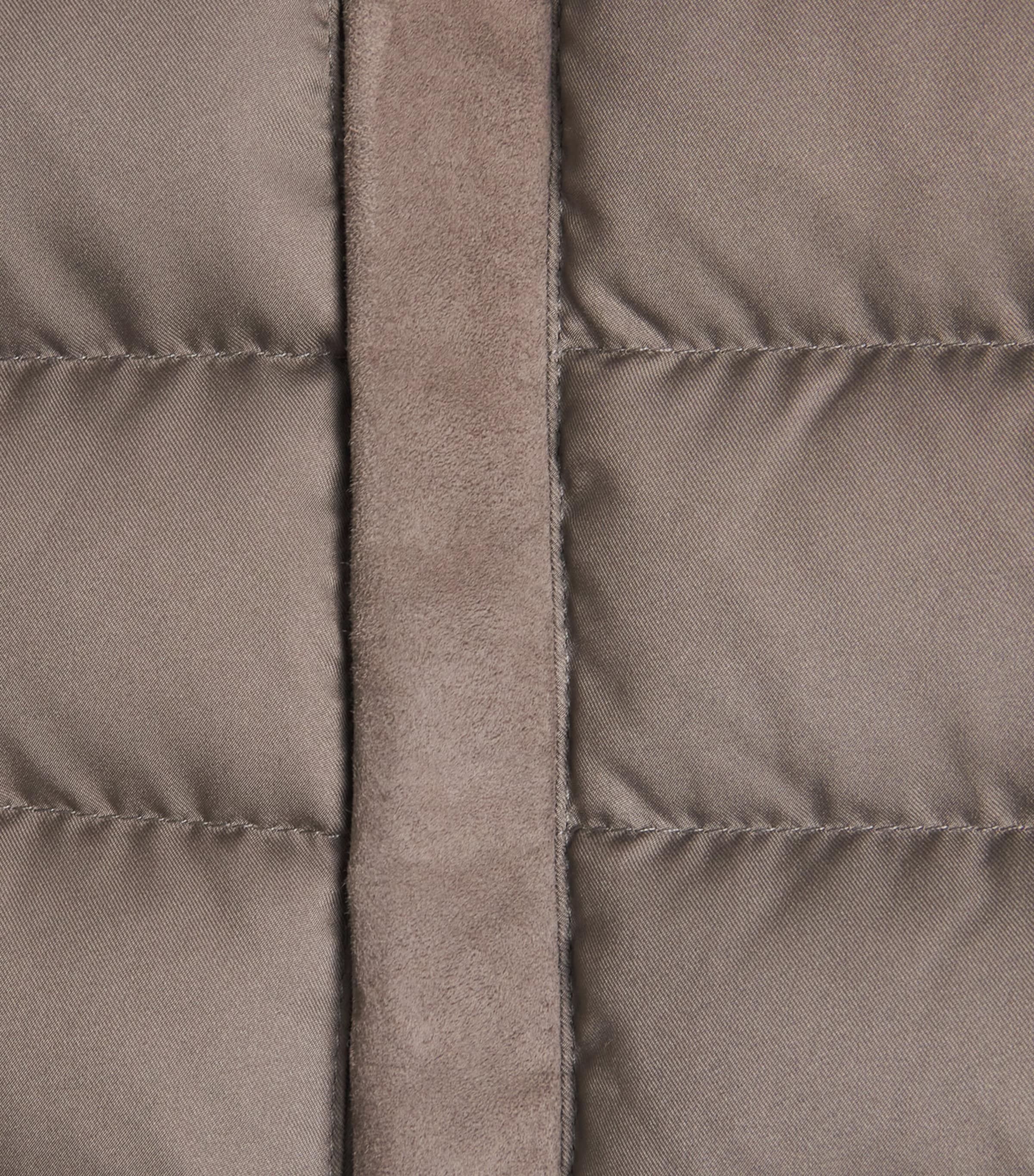 Herno Mens Wool Quilted Hybrid Jacket Visone Image 6