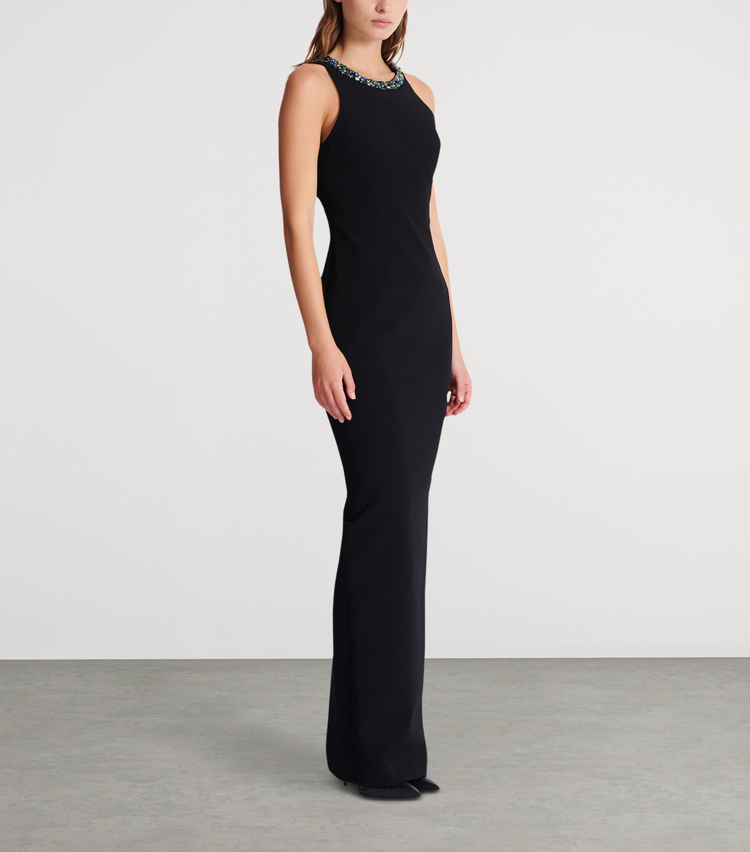 Embellished Halterneck Gown EAH NOIR/MULTICO Image 2