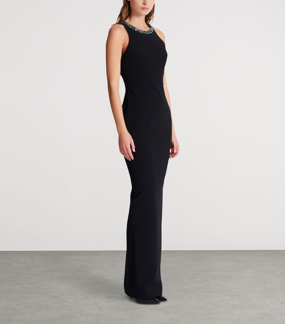 Embellished Halterneck Gown EAH NOIR/MULTICO Image 2