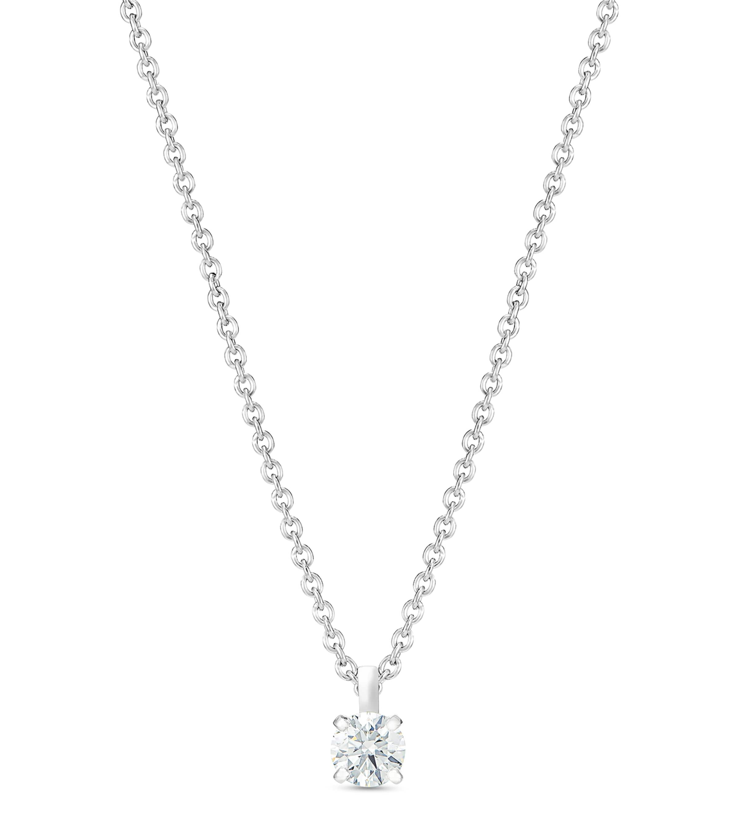 De Beers Platinum And Diamond My First  Necklace In Metallic