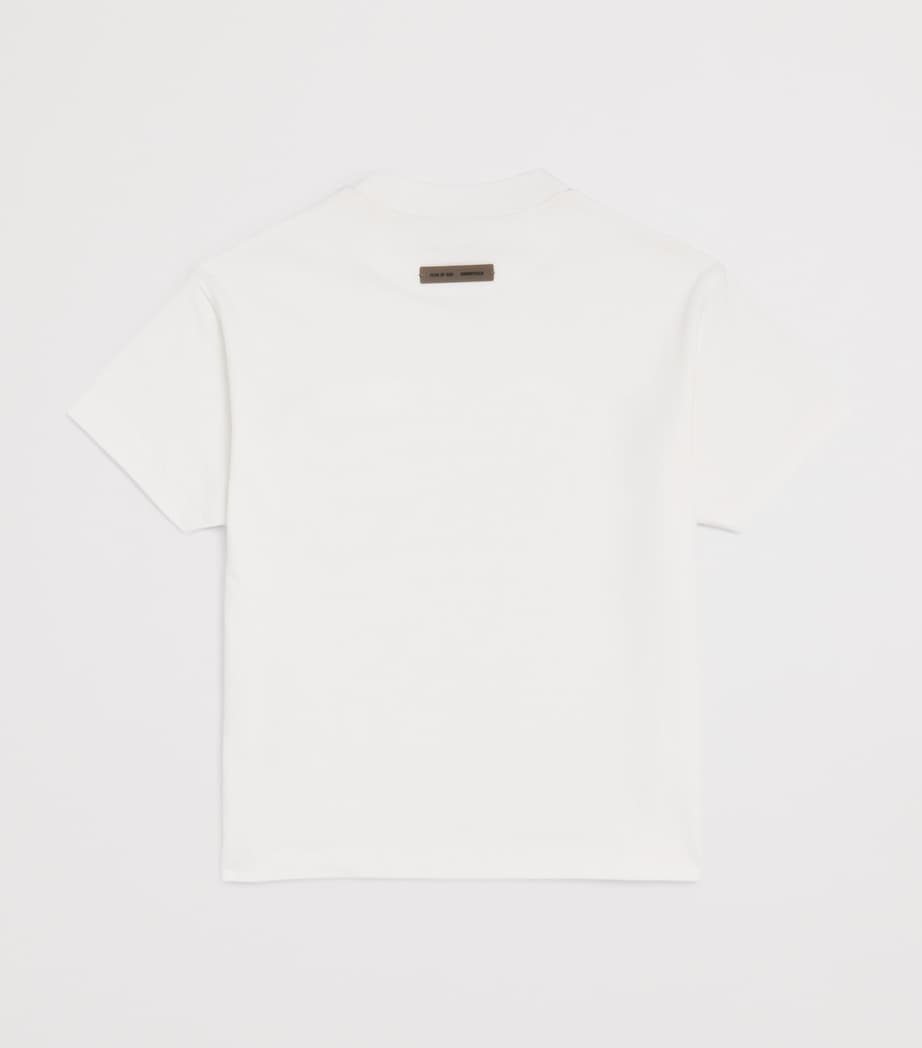 FEAR OF GOD ESSENTIALS KIDS Cotton Logo T-Shirt (2-7 Years) Cloud White Image 2