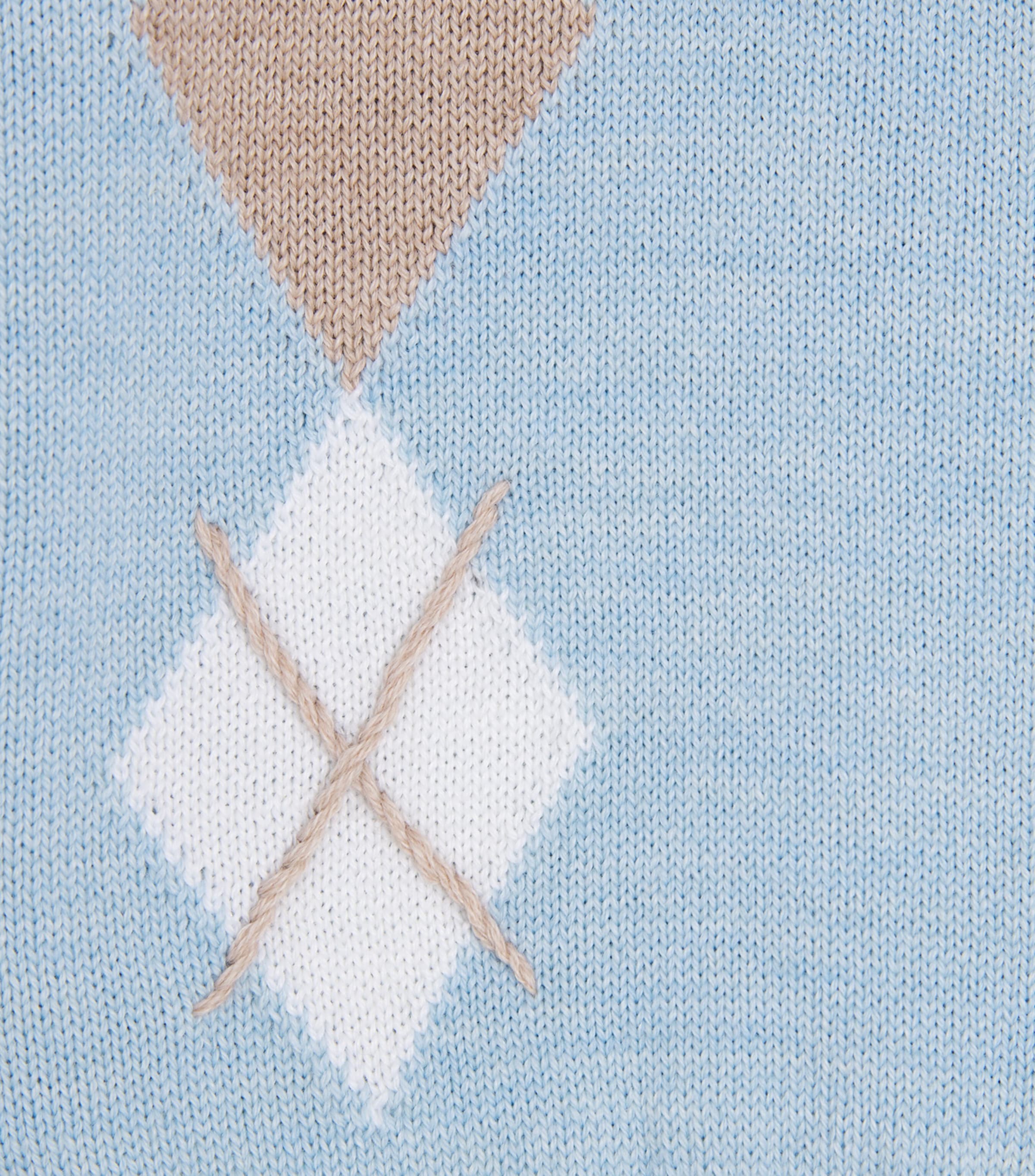 Bimbalo Argyle Sweater (1 Month-4 Years) Pale Blue Image 3