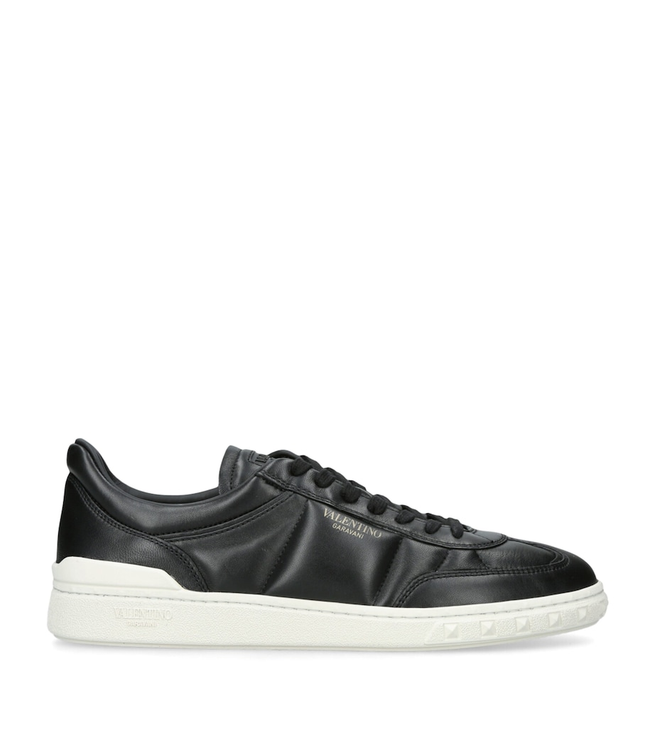 Valentino Garavani Leather Upvillage Padded Sneakers Blk/white Image 1