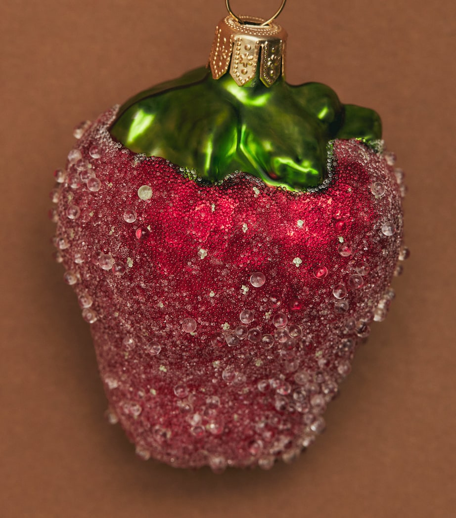 Harrods Glass Strawberry Tree Decoration Image 2
