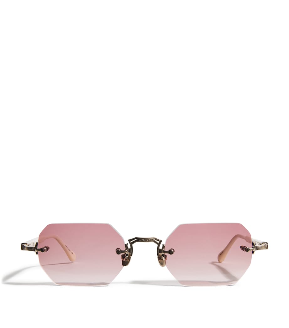 Matsuda M5010 Octagonal Sunglasses Brshd Gld Mlk Wt Ros Image 1