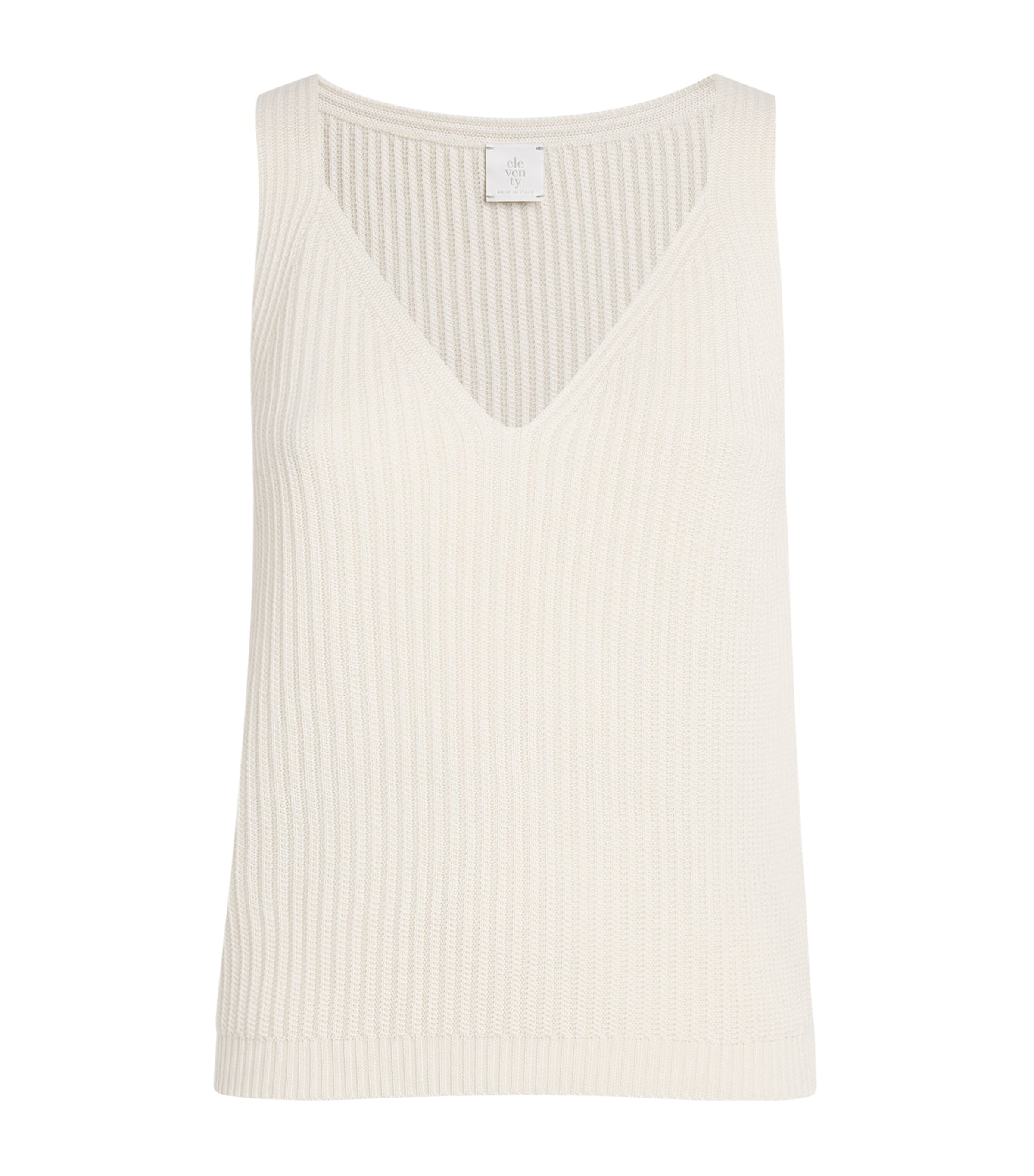 Eleventy Womens Organic Cotton Tank Top Avorio Image 1