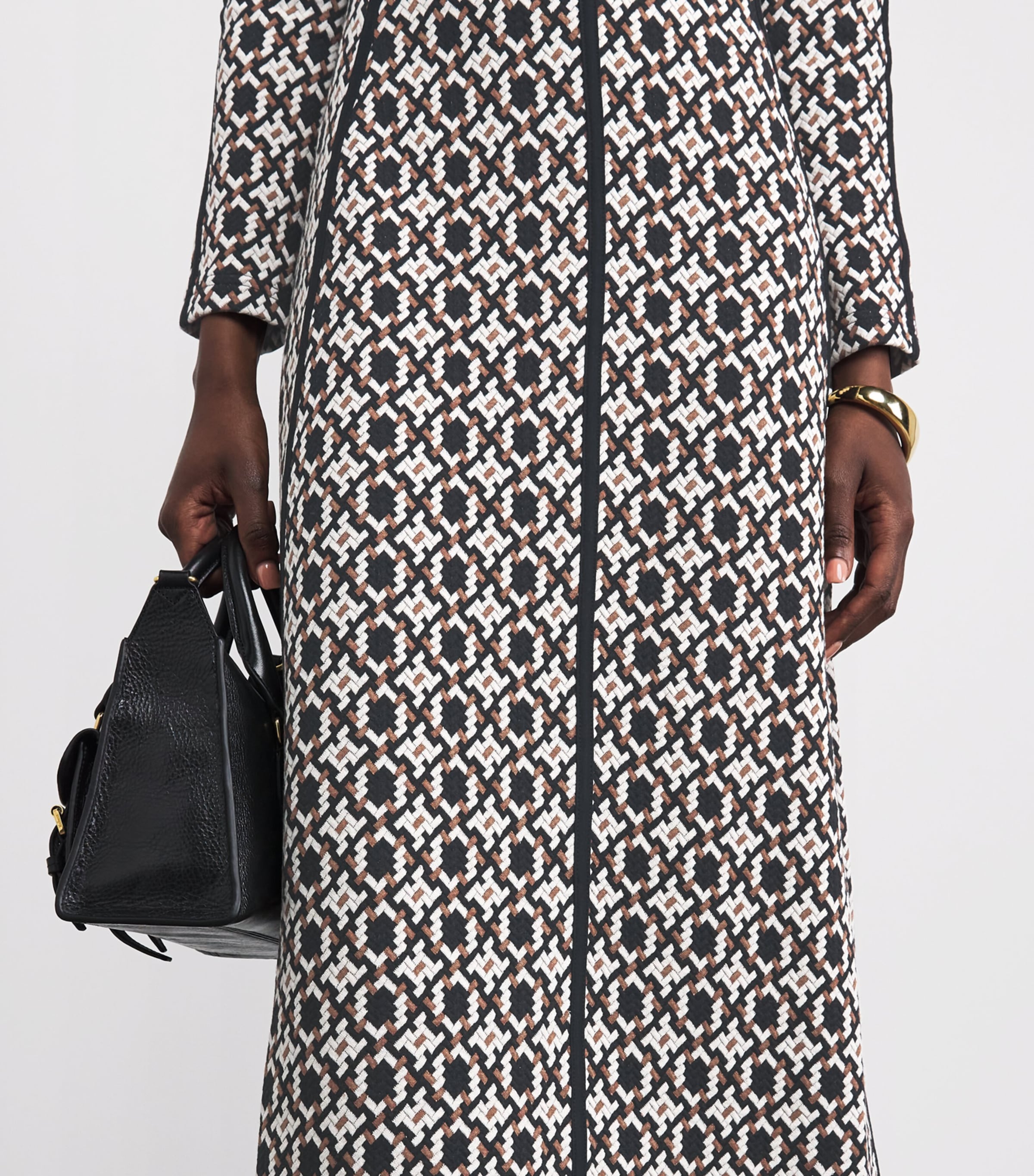 Jacquard Graphic Midi Dress NAVY MULTI Image 6