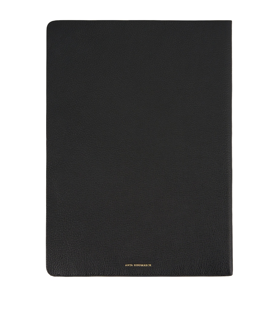Leather A4 Eyes Document Holder BLACK Image 2