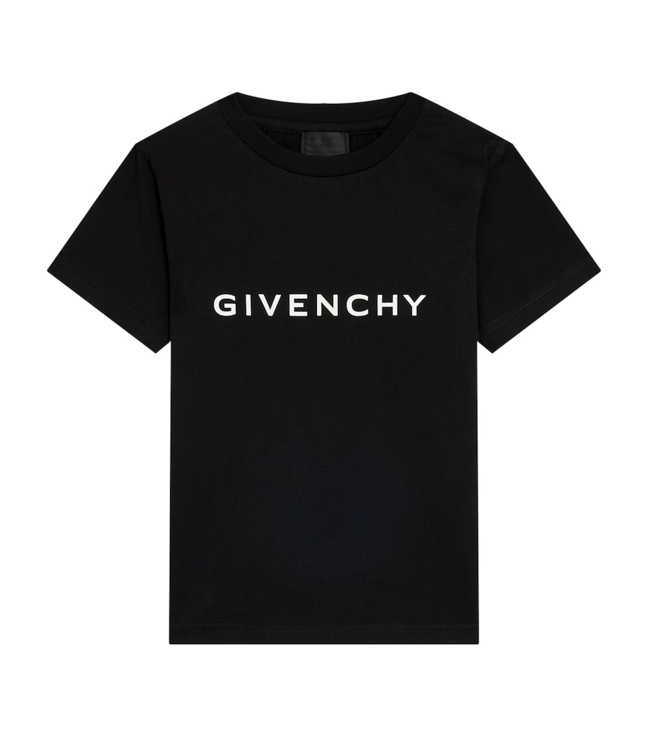 Stretch-Cotton Logo T-Shirt (4-12+ Years) BLACK Image 1