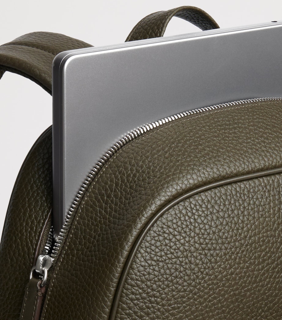 Carl Friedrik Leather Ayrton Backpack Olive Image 5