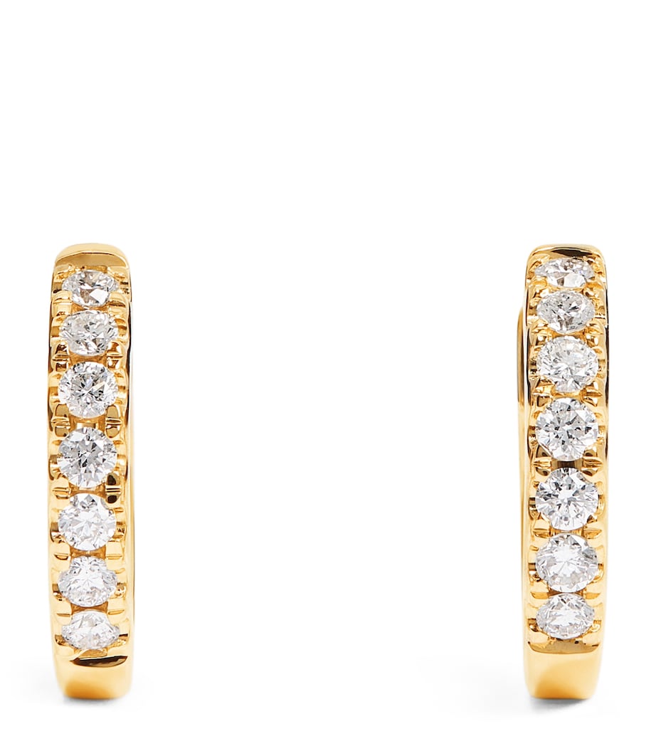 Yellow Gold and Diamond Huggie Earrings (0.20ctw) YELLOW GOLD Image 1