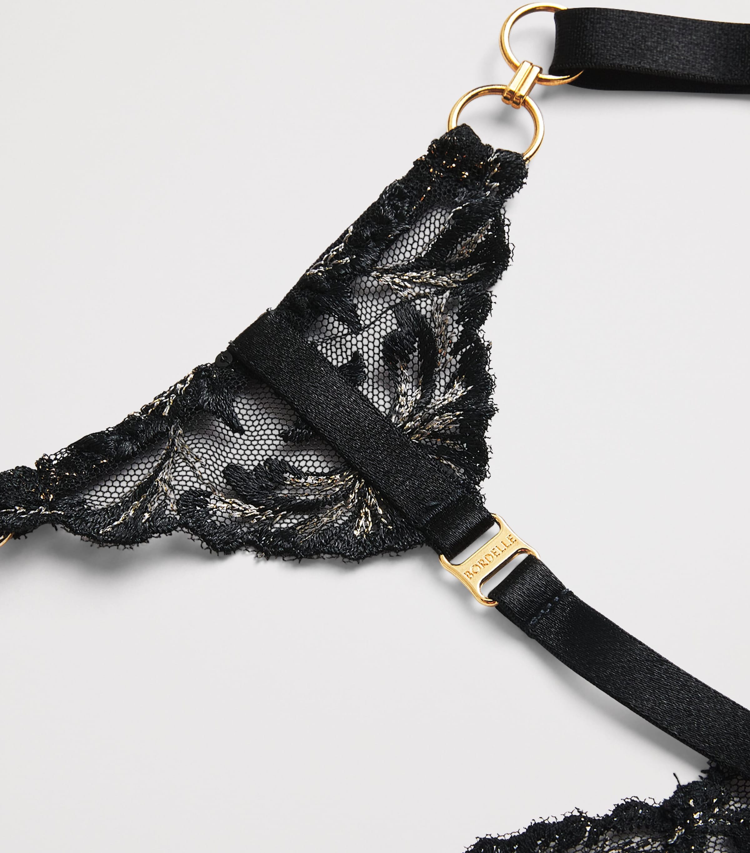 Bordelle Womens Theia Strap Thong Black Image 4