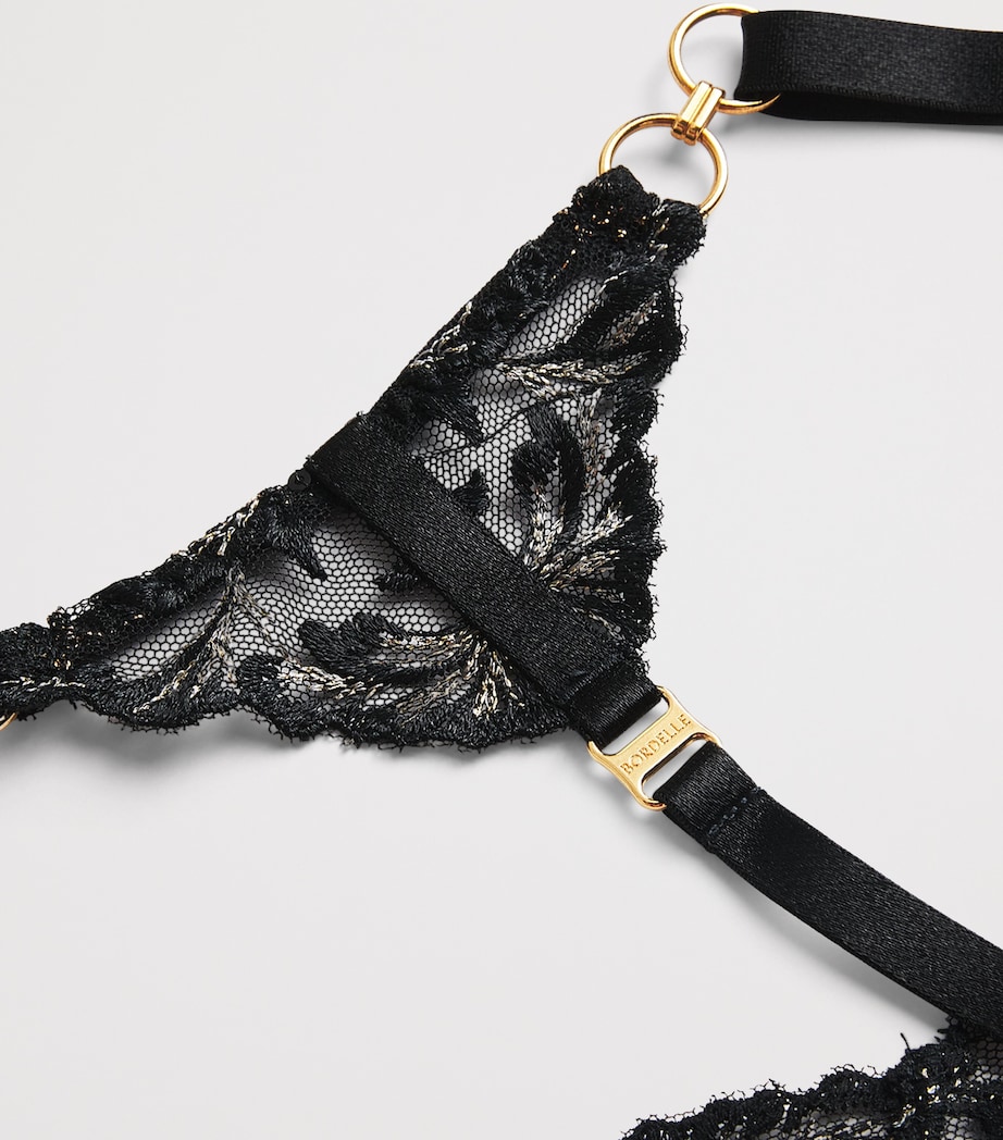 Bordelle Womens Theia Strap Thong Black Image 4