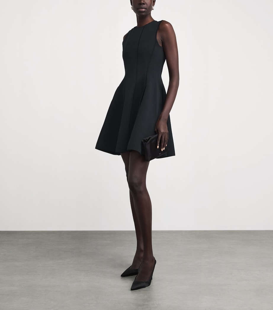 Maje Womens Bow-Detail Mini Dress Black Image 2