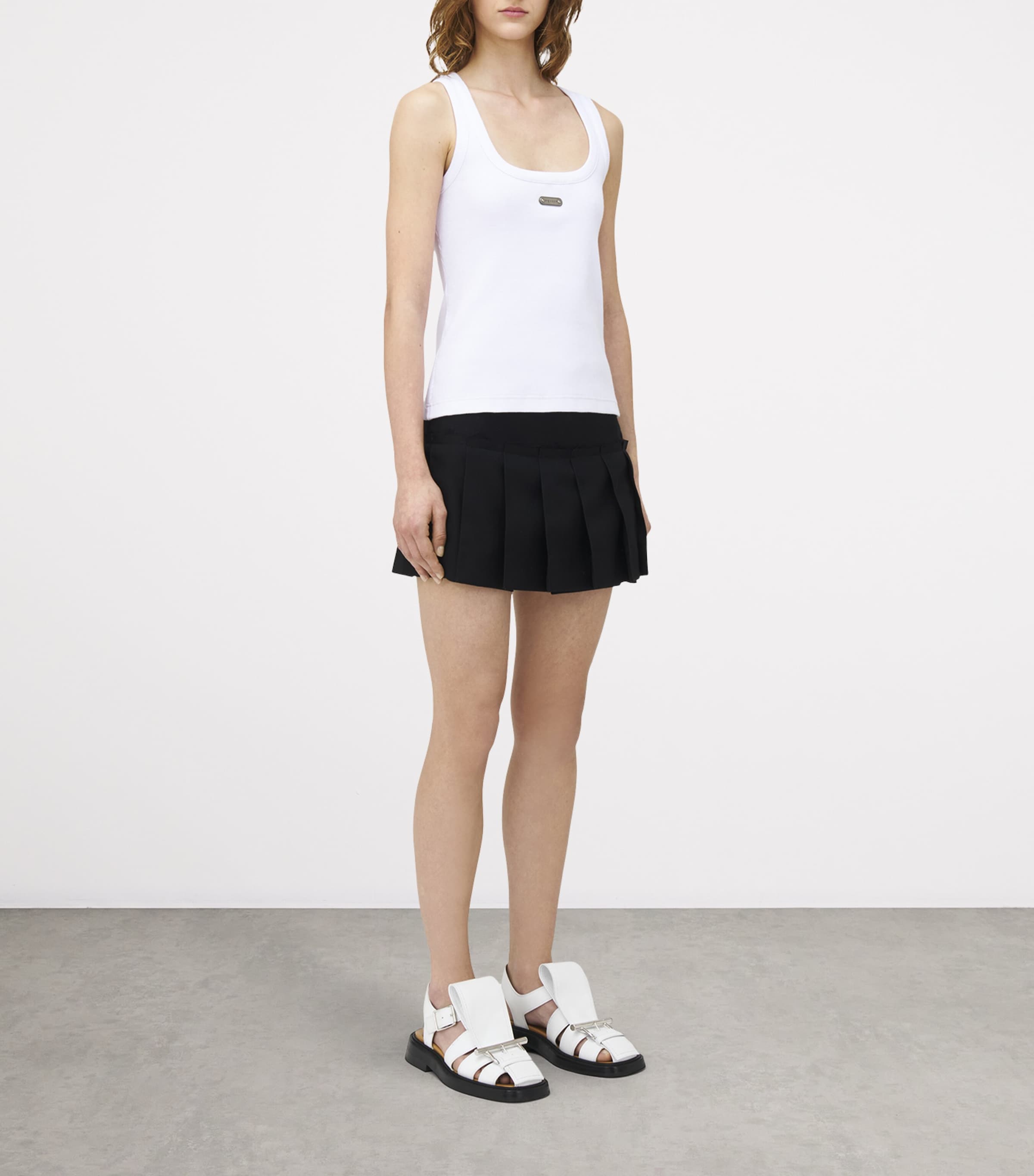 Stretch-Cotton Logo Tank Top 9000 Image 3