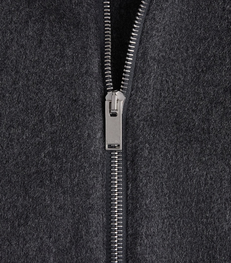 Lardini Mens Virgin Wool-Cashmere Gilet Grey Image 6