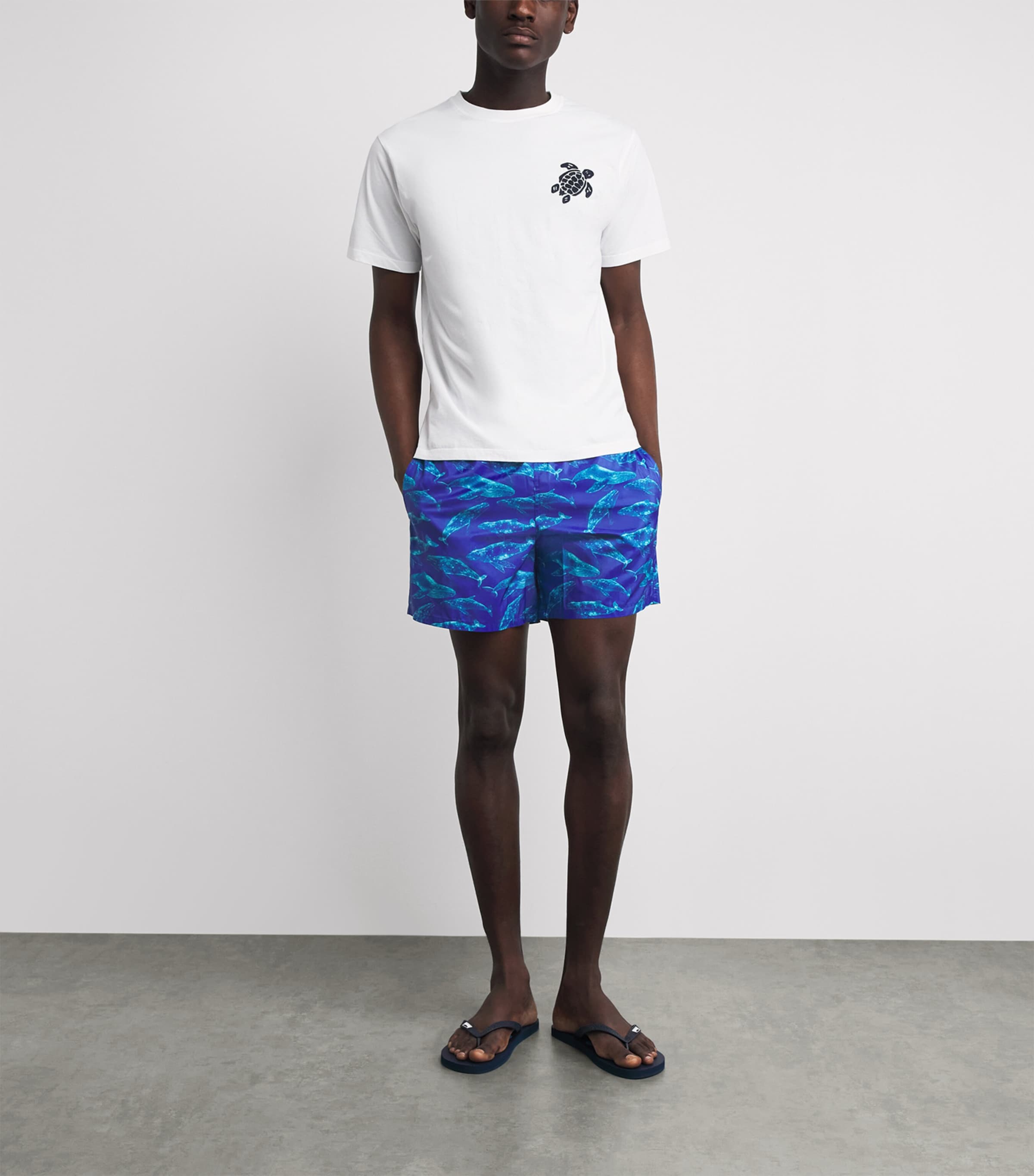 Vilebrequin Mens Whale Print Mahina Swim Shorts Versailles Image 2