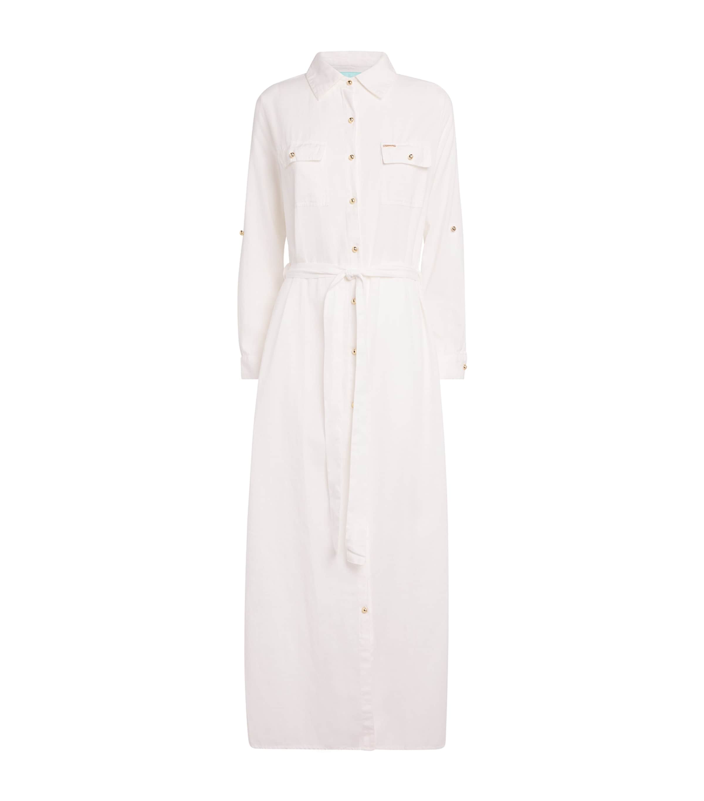 Melissa Odabash Cotton-linen Darcy Maxi Dress In White