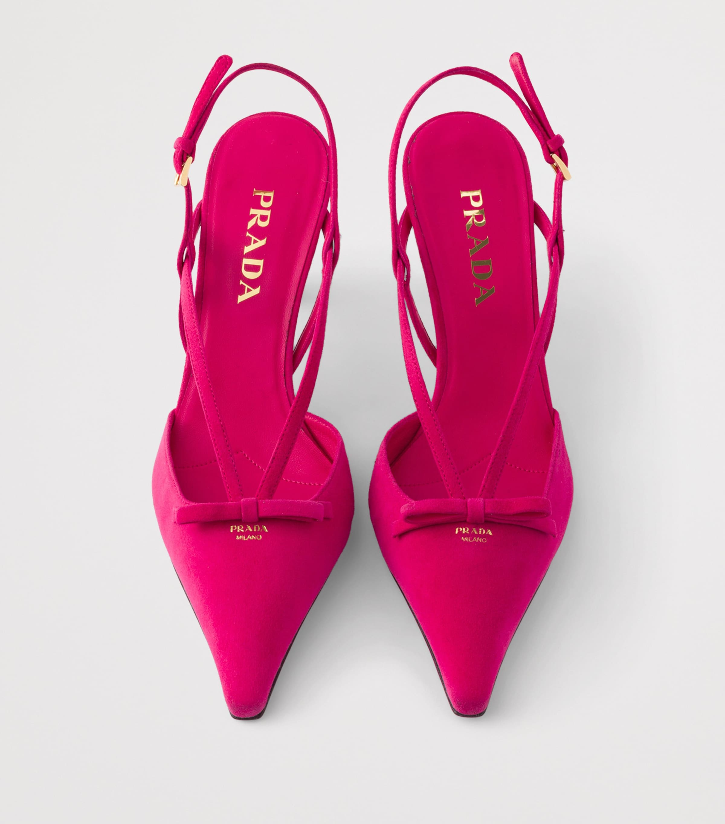Prada Suede Slingback Pumps 75 Pink Image 4