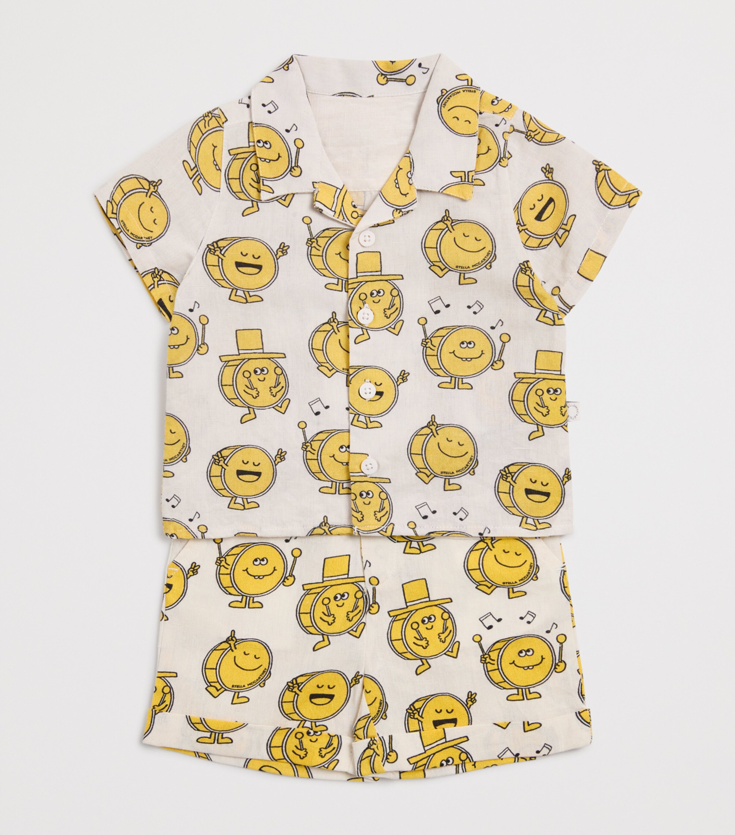 Stella McCartney Kids Organic Cotton-Linen Printed Shirt (3-36 Months) Image 3