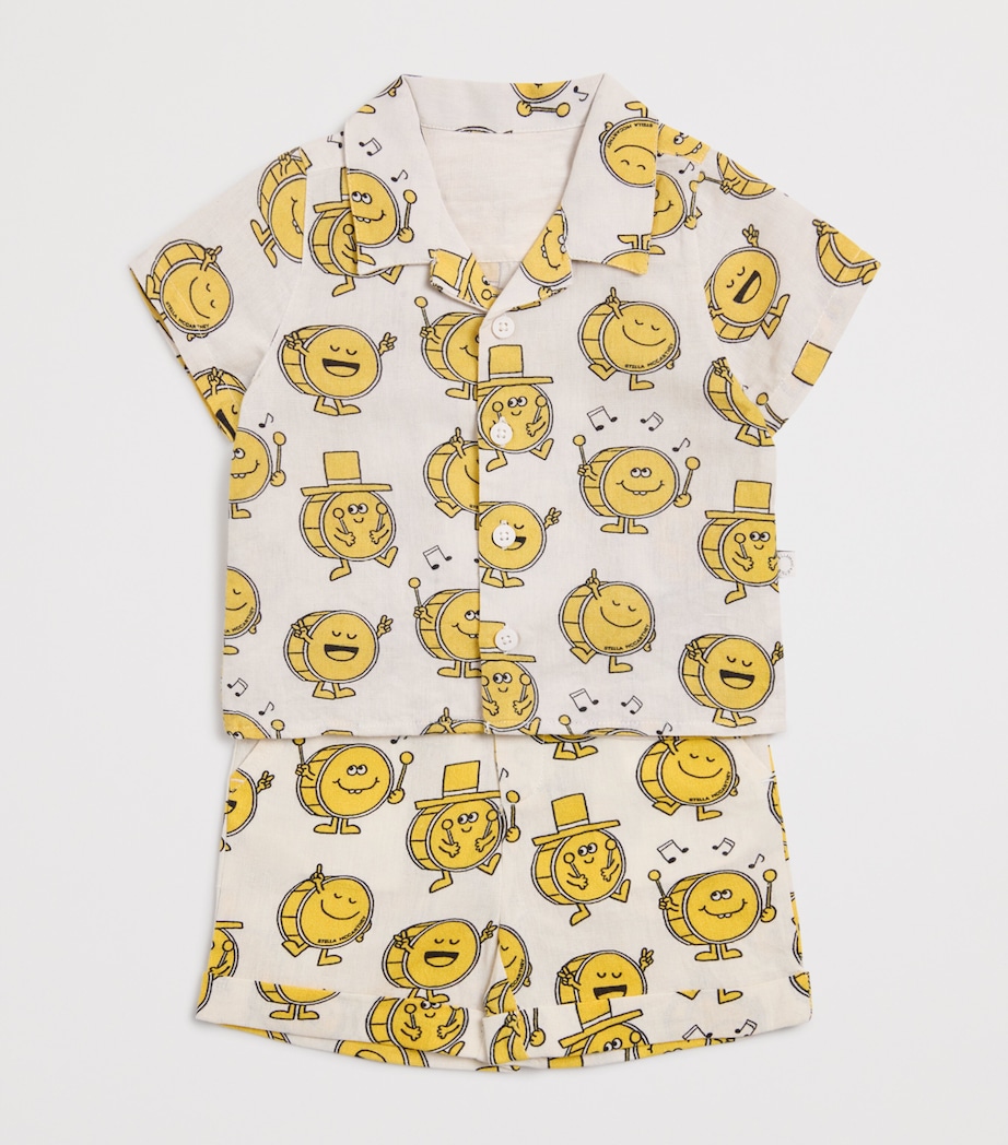 Stella McCartney Kids Organic Cotton-Linen Printed Shirt (3-36 Months) Image 3
