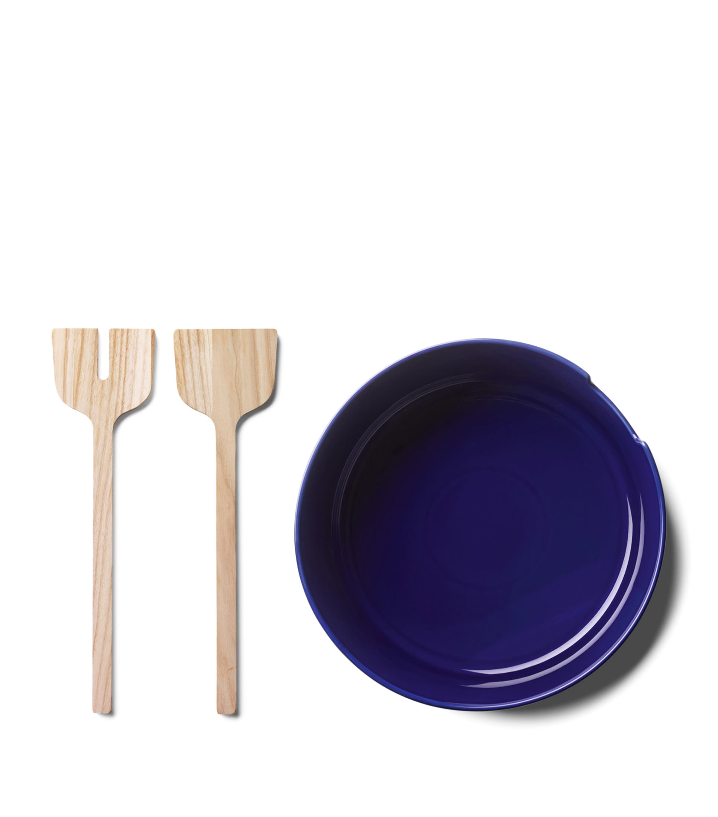 Porcelain Collective Salad Bowl and Servers (26cm) COBALT Image 4