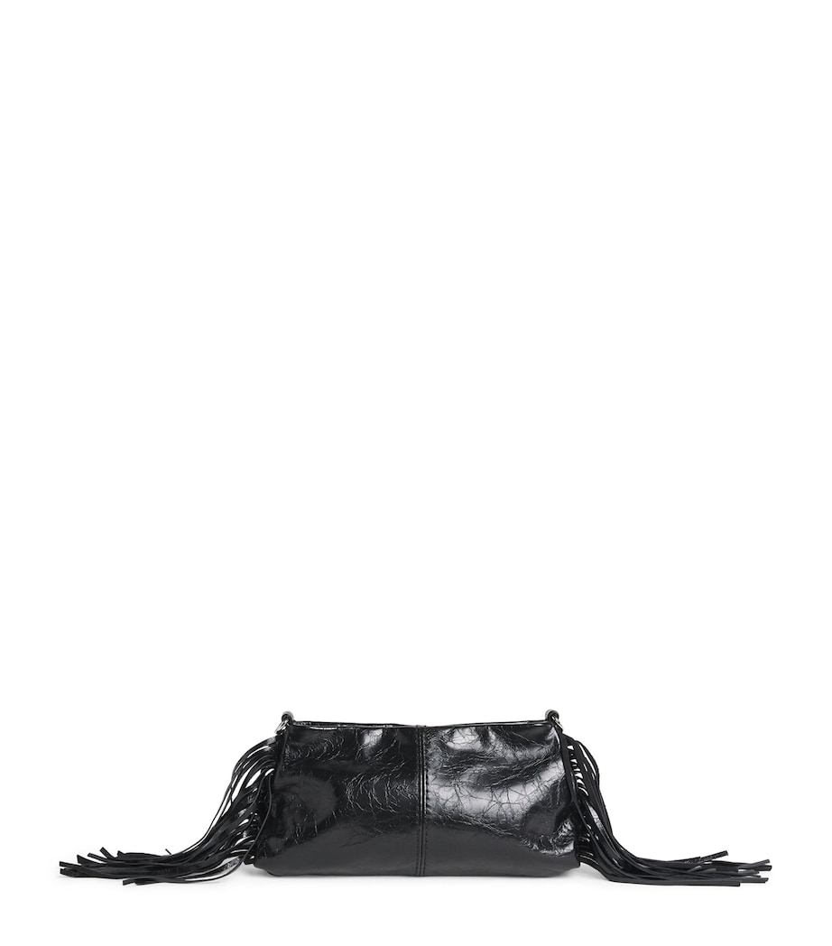 Maje Leather Miss M Clutch Bag Black Image 1