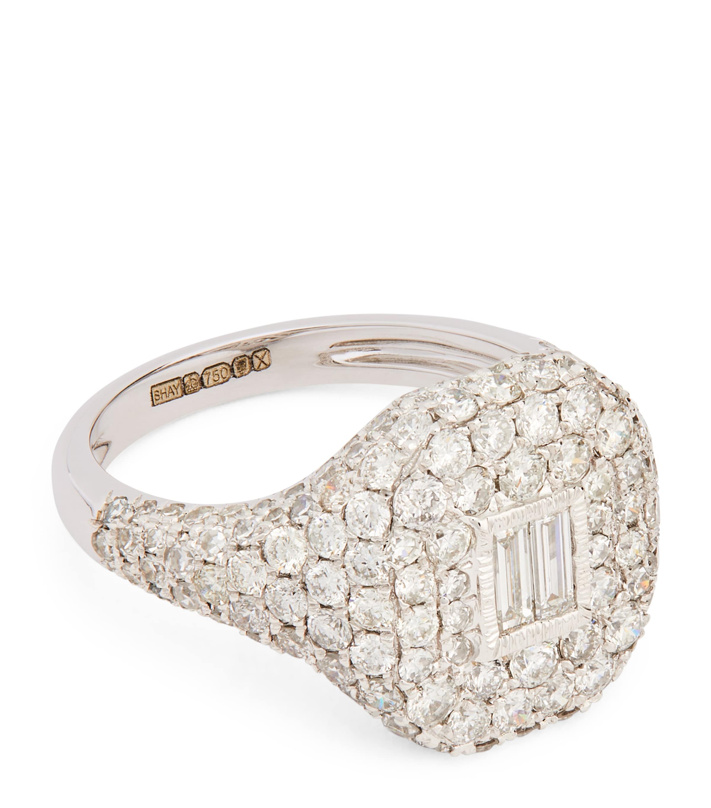 Shay White Gold And Diamond Pinky Ring In White
