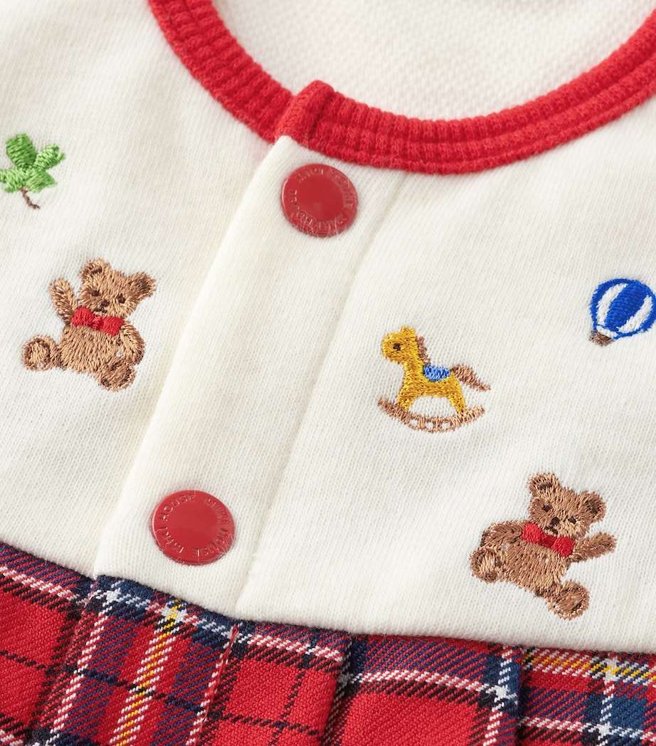 Cotton Tartan Playsuit (One Size) 2 Image 6