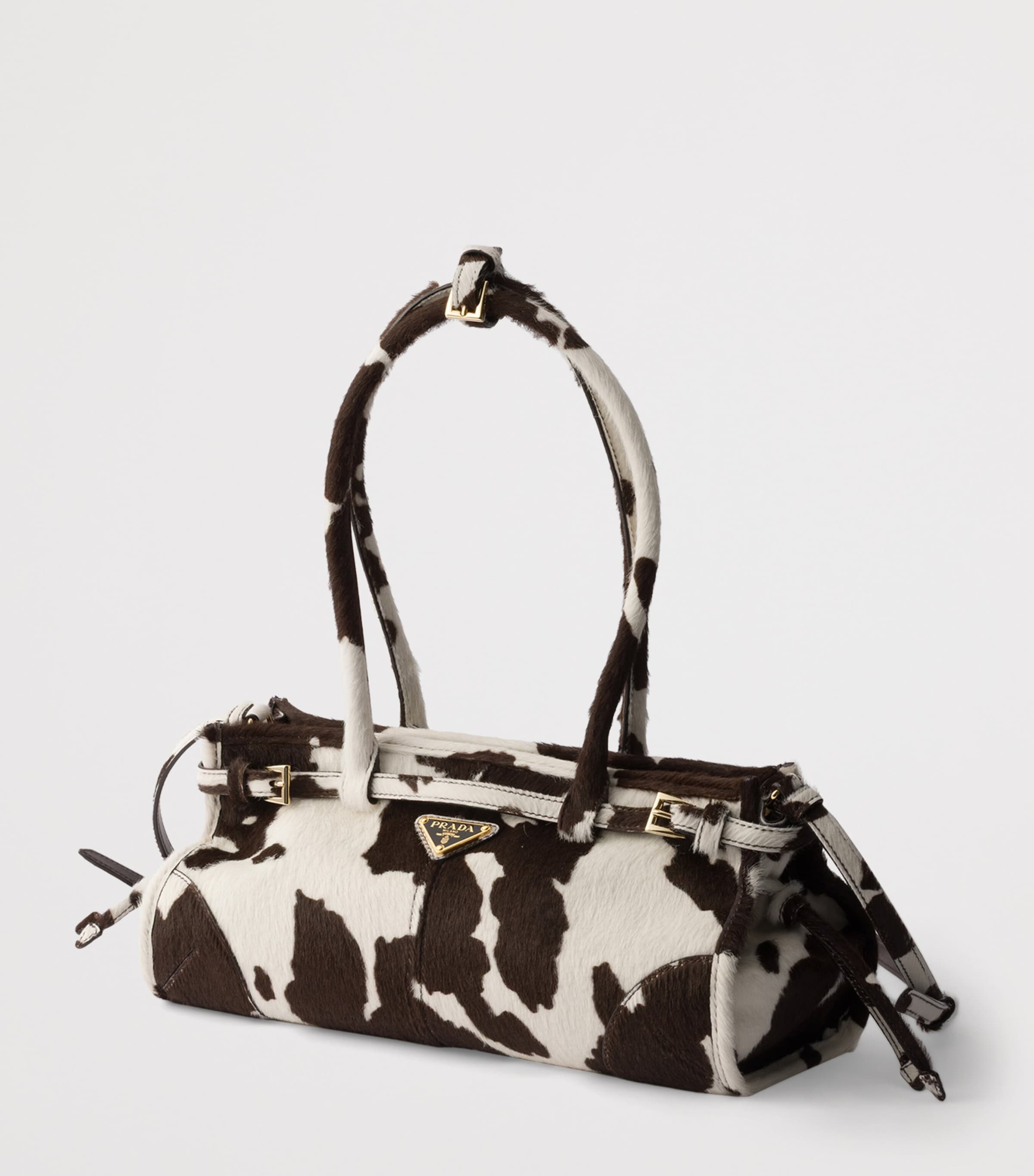 Medium Calf Hair Printed Bonnie Top-Handle Bag F0G3N Image 2