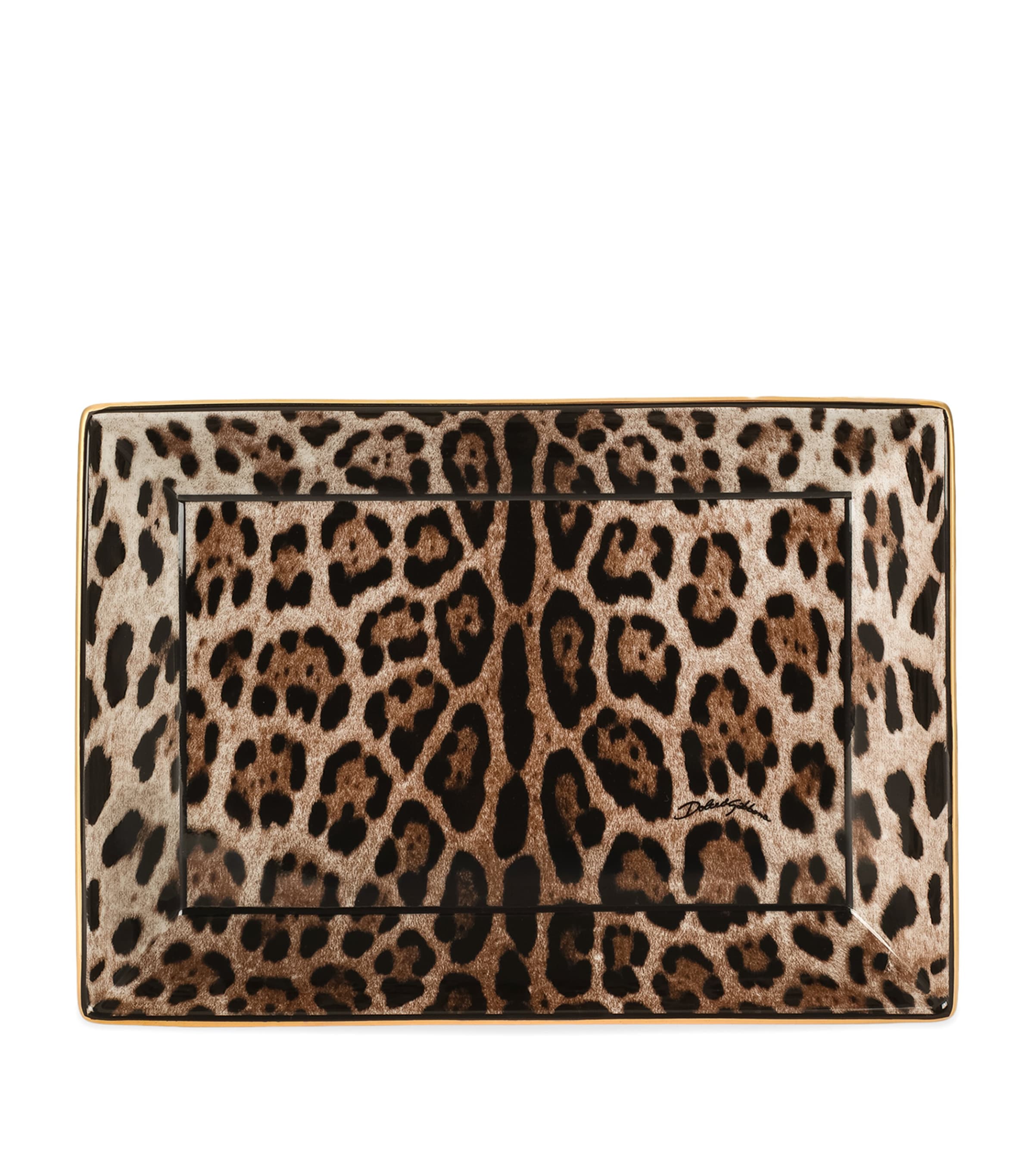 Dolce&Gabbana Casa Porcelain Leopardo Trinket Tray | Harrods SA