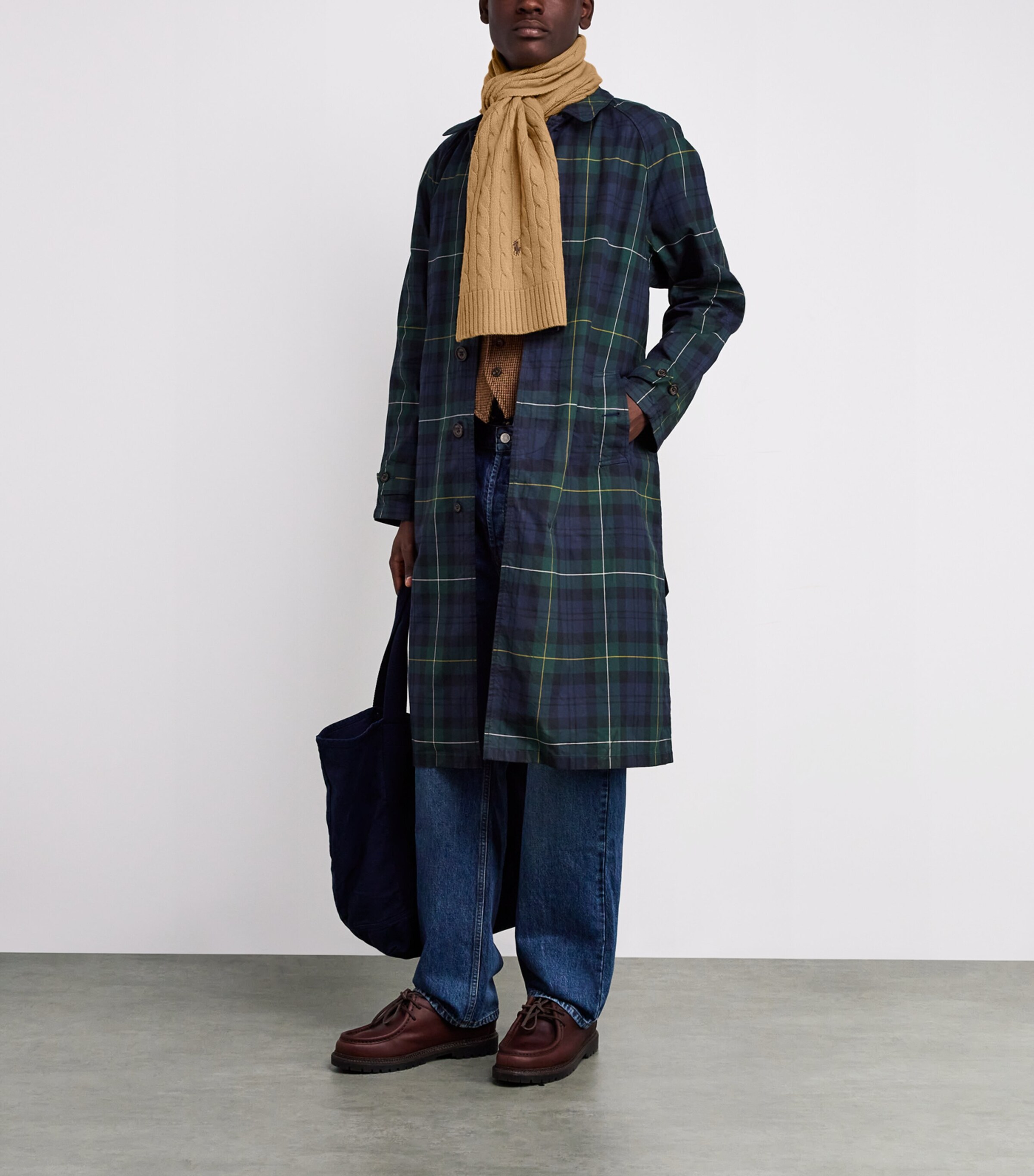 Wool-Blend Cable-Knit Scarf MEDIUM BEIGE Image 3