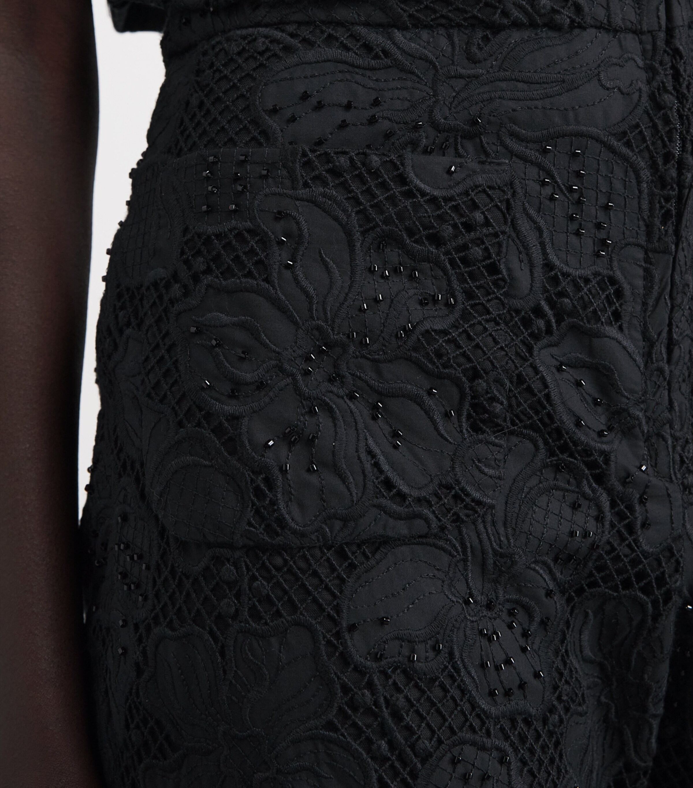 Sandro Paris Womens Guipure Lace Flared Trousers Black Image 3