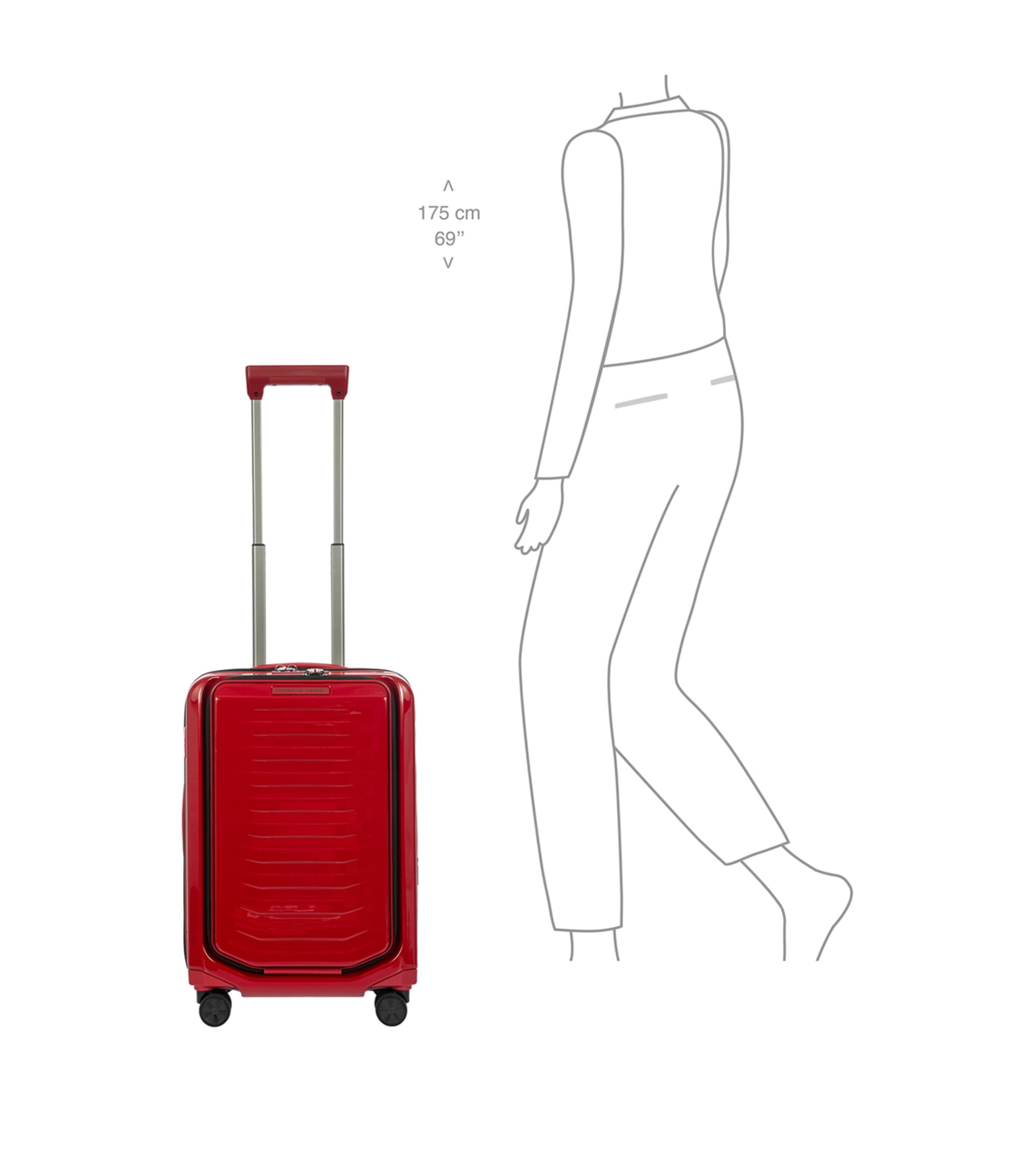 Roadster Hardcase Trolley Suitcase (55cm) CARMNE RED 019 Image 9